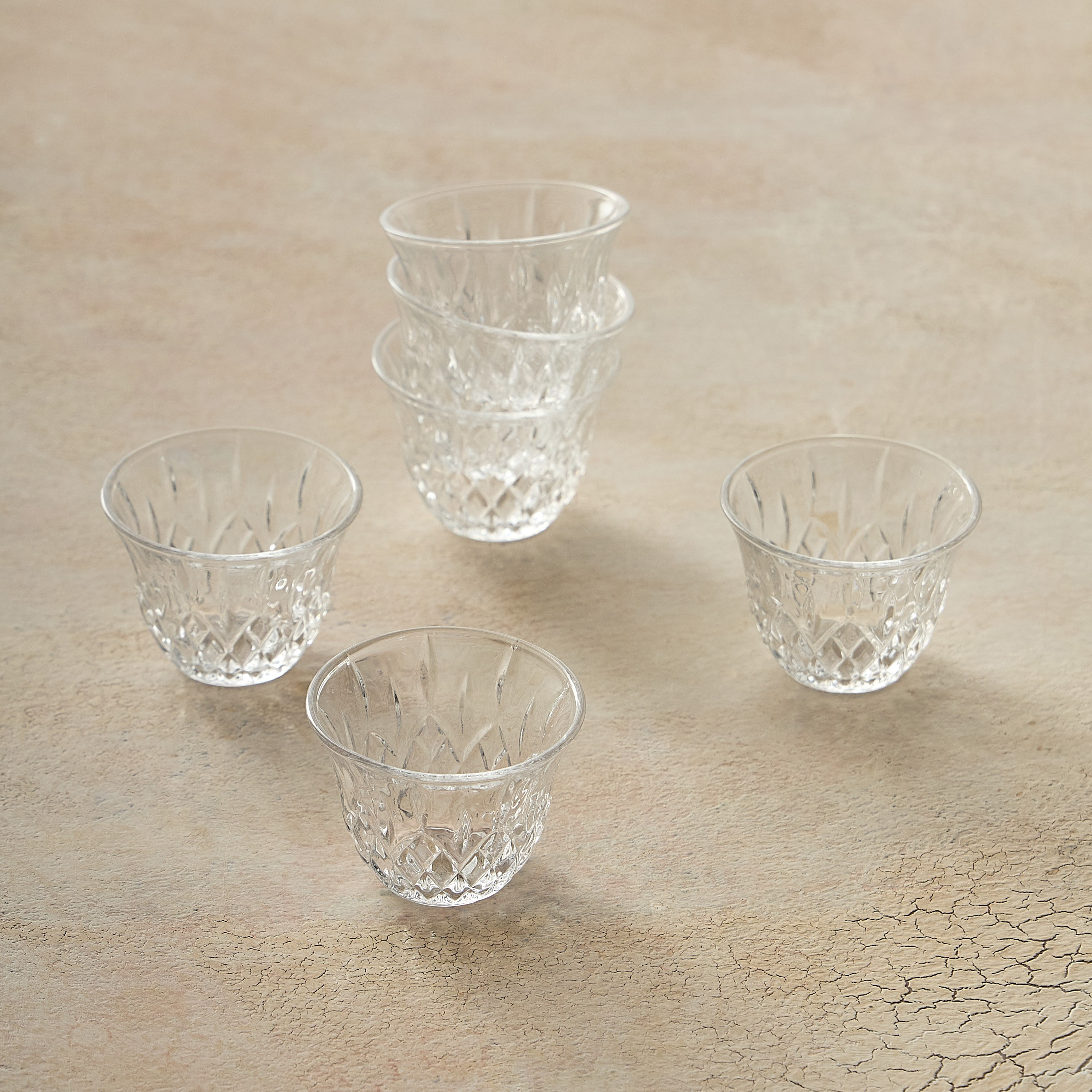 Roha 6-Piece Glass Kahwa Set - 50 ml-household-dining-teaandcoffee-teaandcoffeesets-image-1