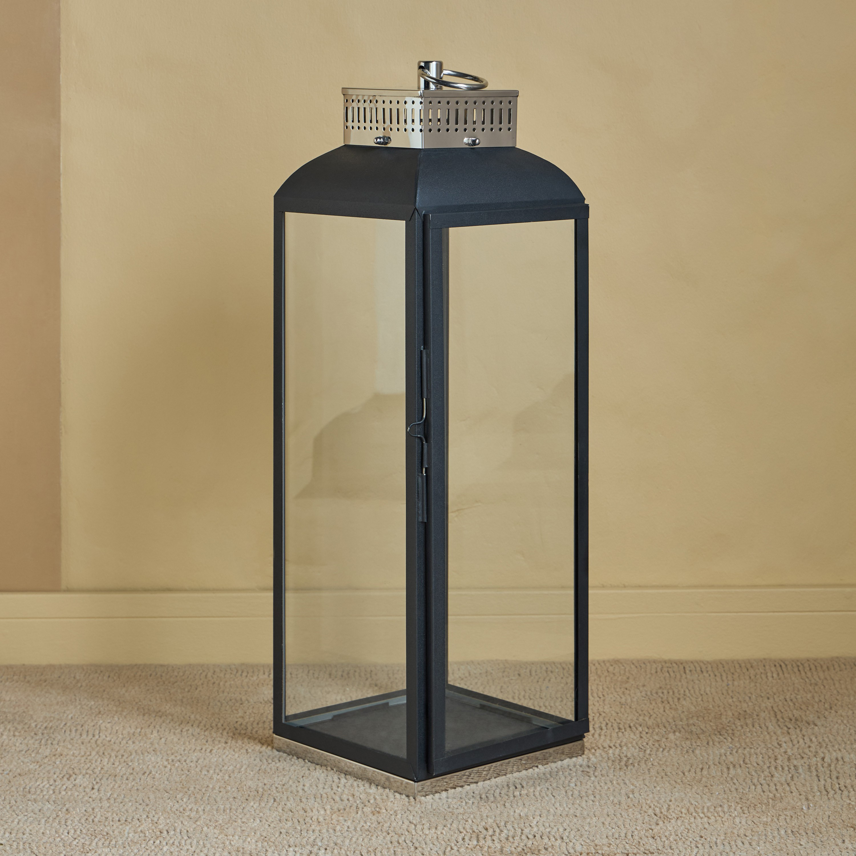 Cale Metal and Glass Lantern - 77 cm-household-decor-candleholdersandlanterns-image-1