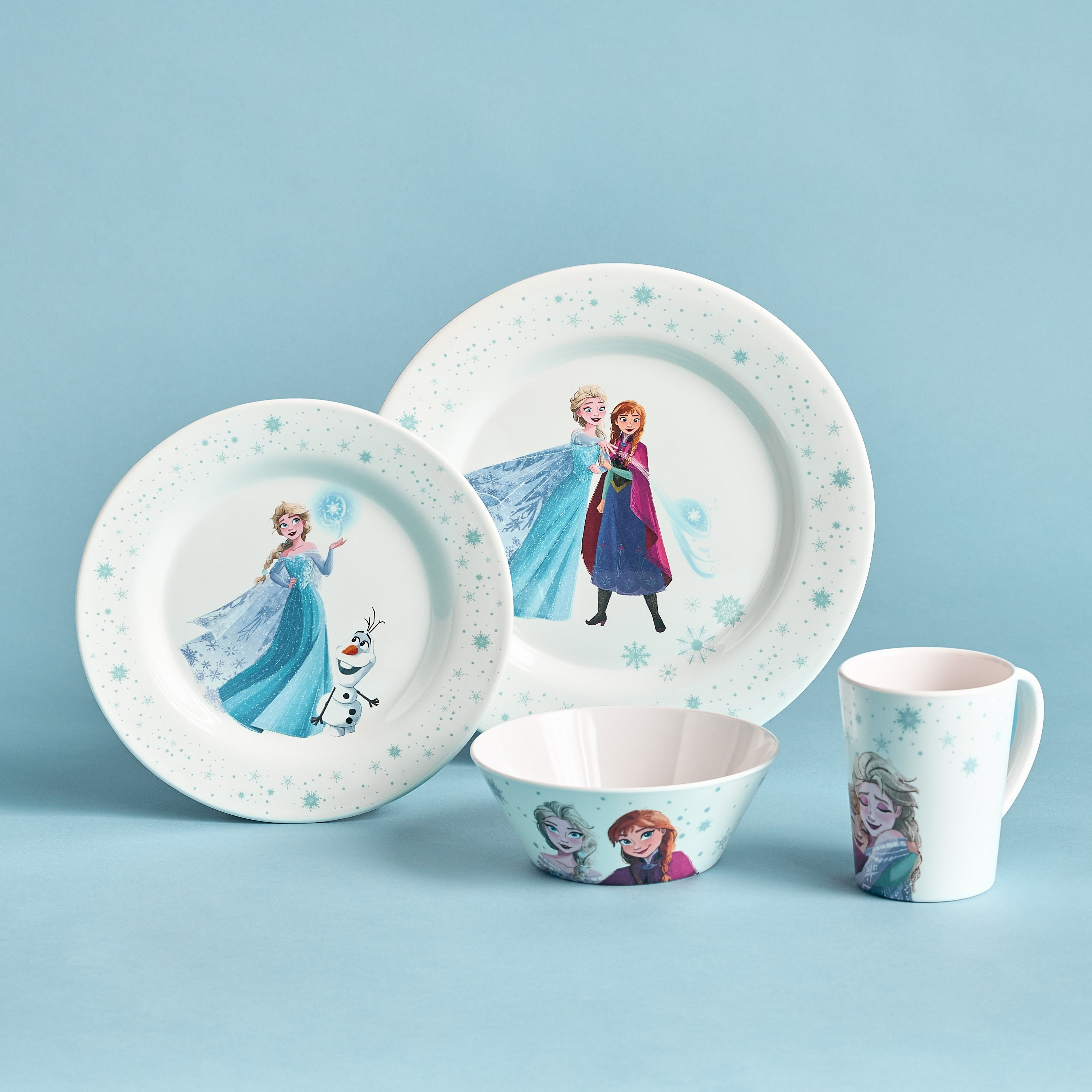 Disney 4-Piece Frozen Print Melamine Tableware Set-babyandkids-eatanddrink-tableware-image-1
