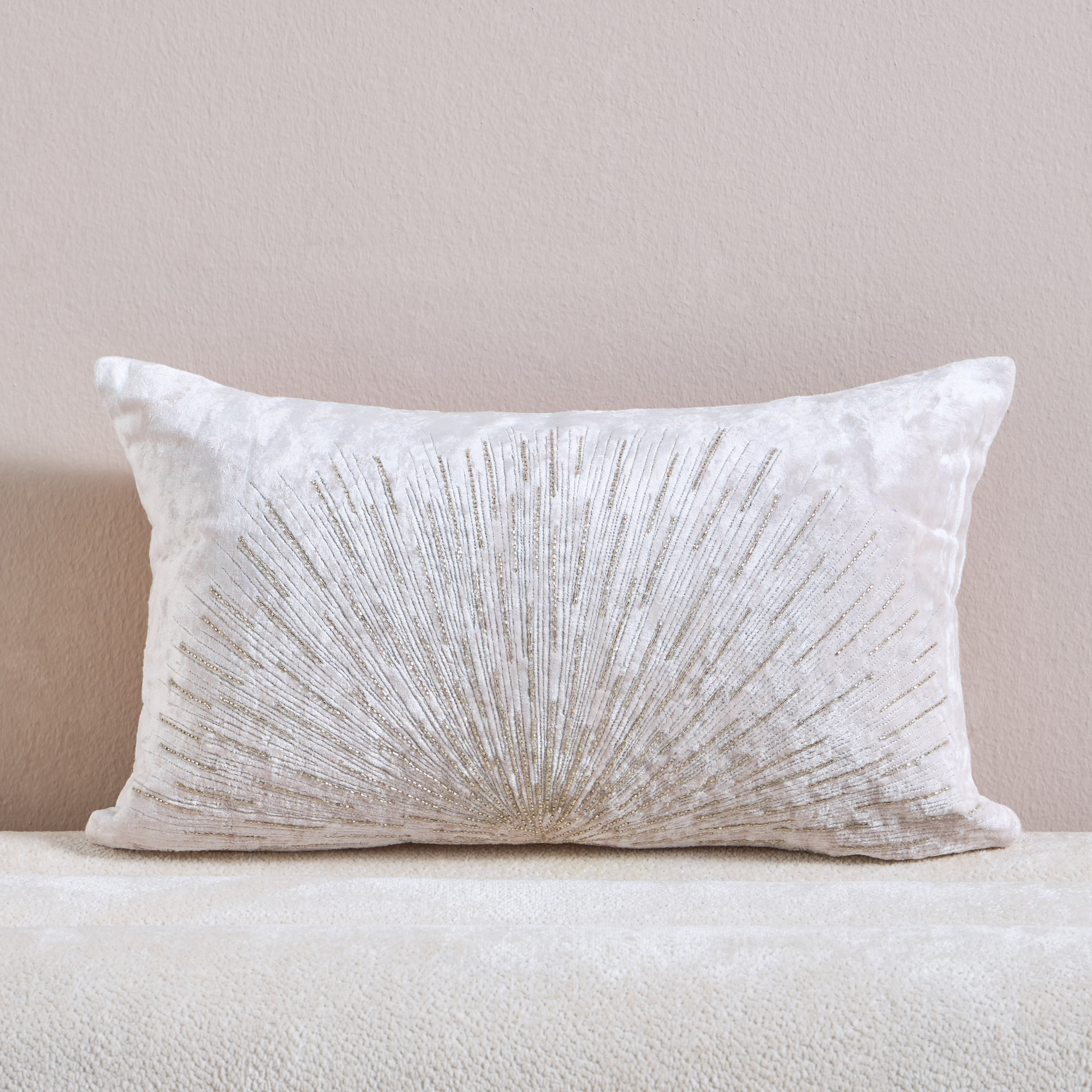 Amirah Beaded Filled Cushion - 30x50 cm-household-cushionsandthrows-filledcushions-decorativecushions-image-1