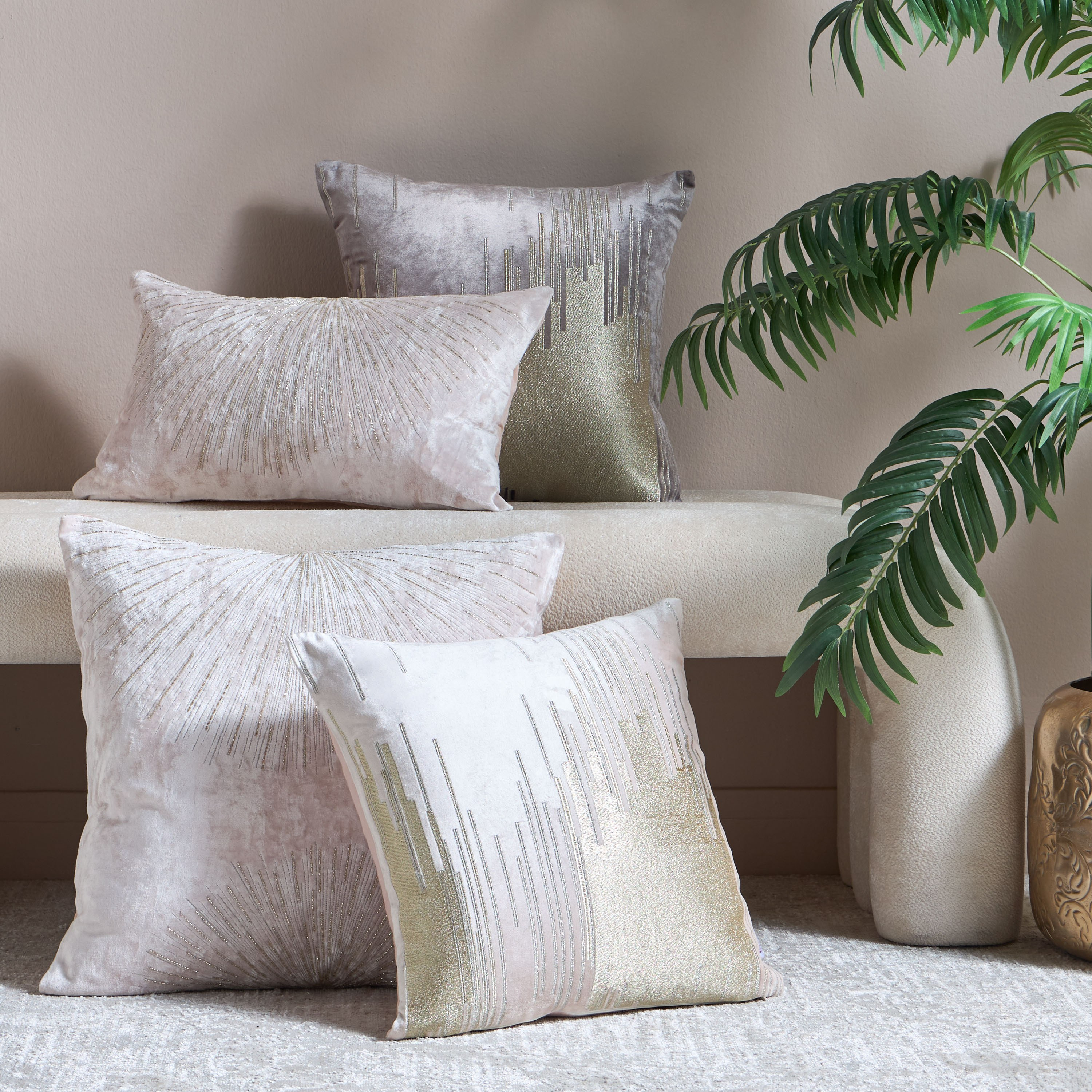 Amirah Beaded Filled Cushion - 30x50 cm-household-cushionsandthrows-filledcushions-decorativecushions-image-4