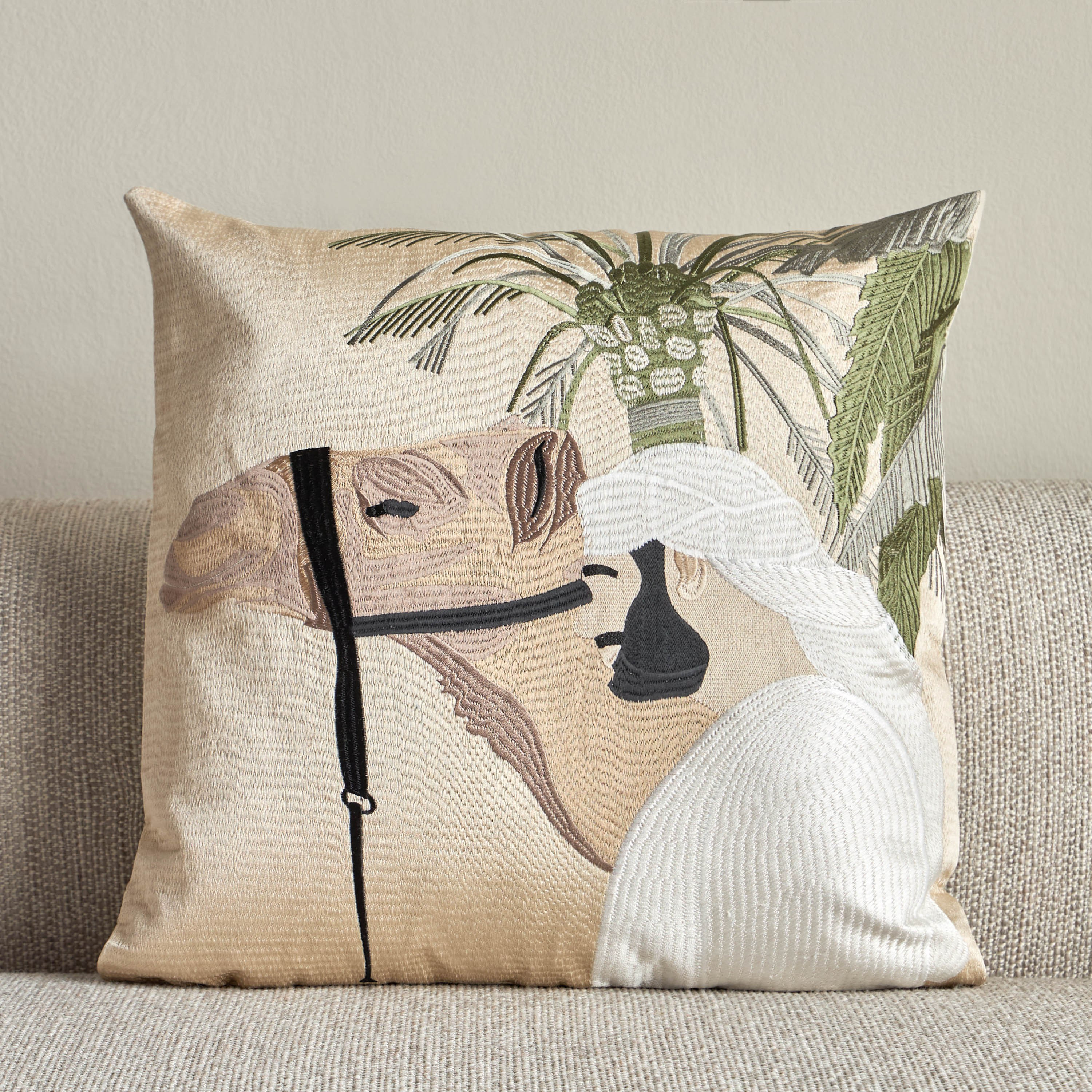 Arabic Pop Dessert Embroidered Cushion Cover - 50x50 cm-household-cushionsandthrows-cushioncovers-image-1