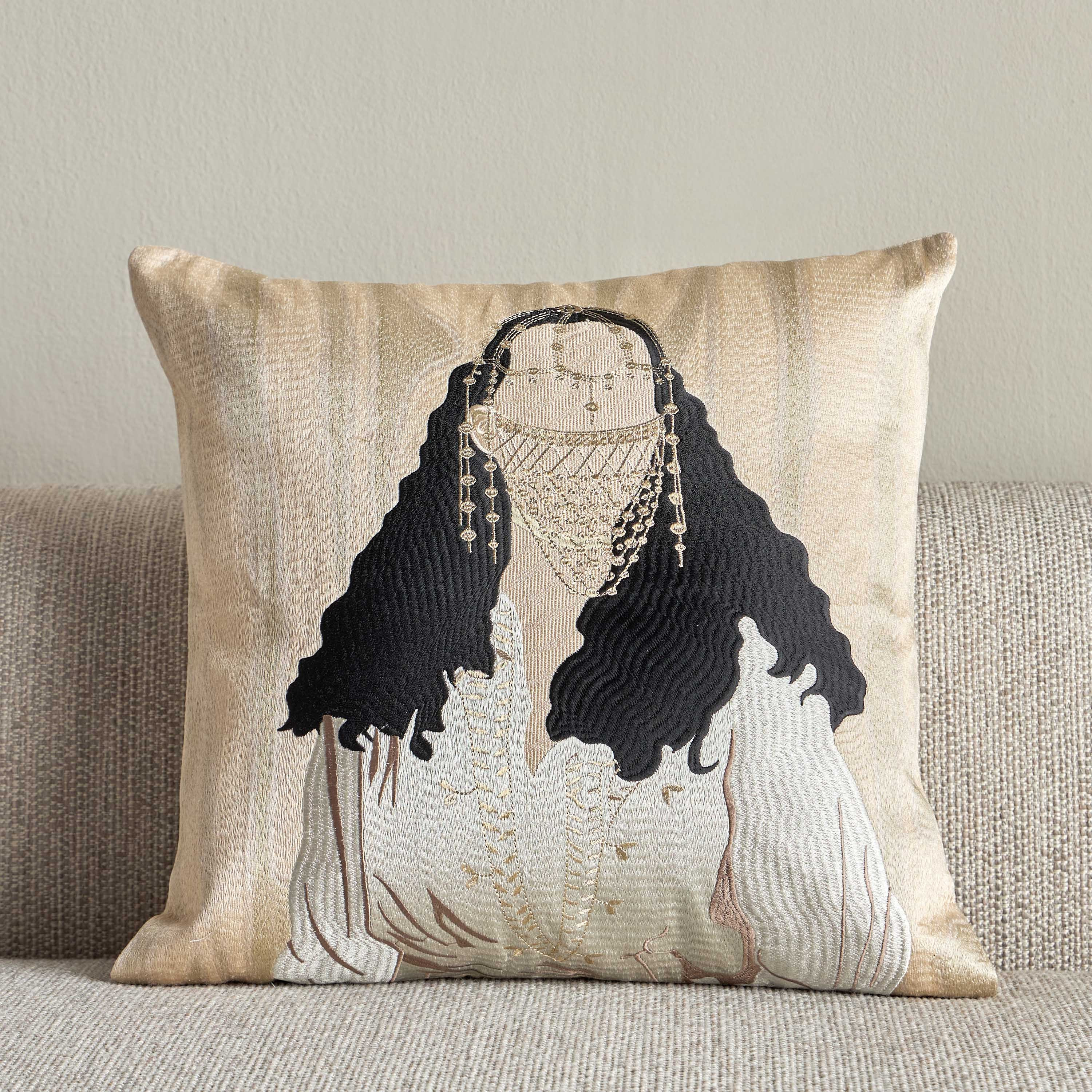 Arabic Pop Queen Cushion Cover - 50x50 cm-household-cushionsandthrows-cushioncovers-image-1