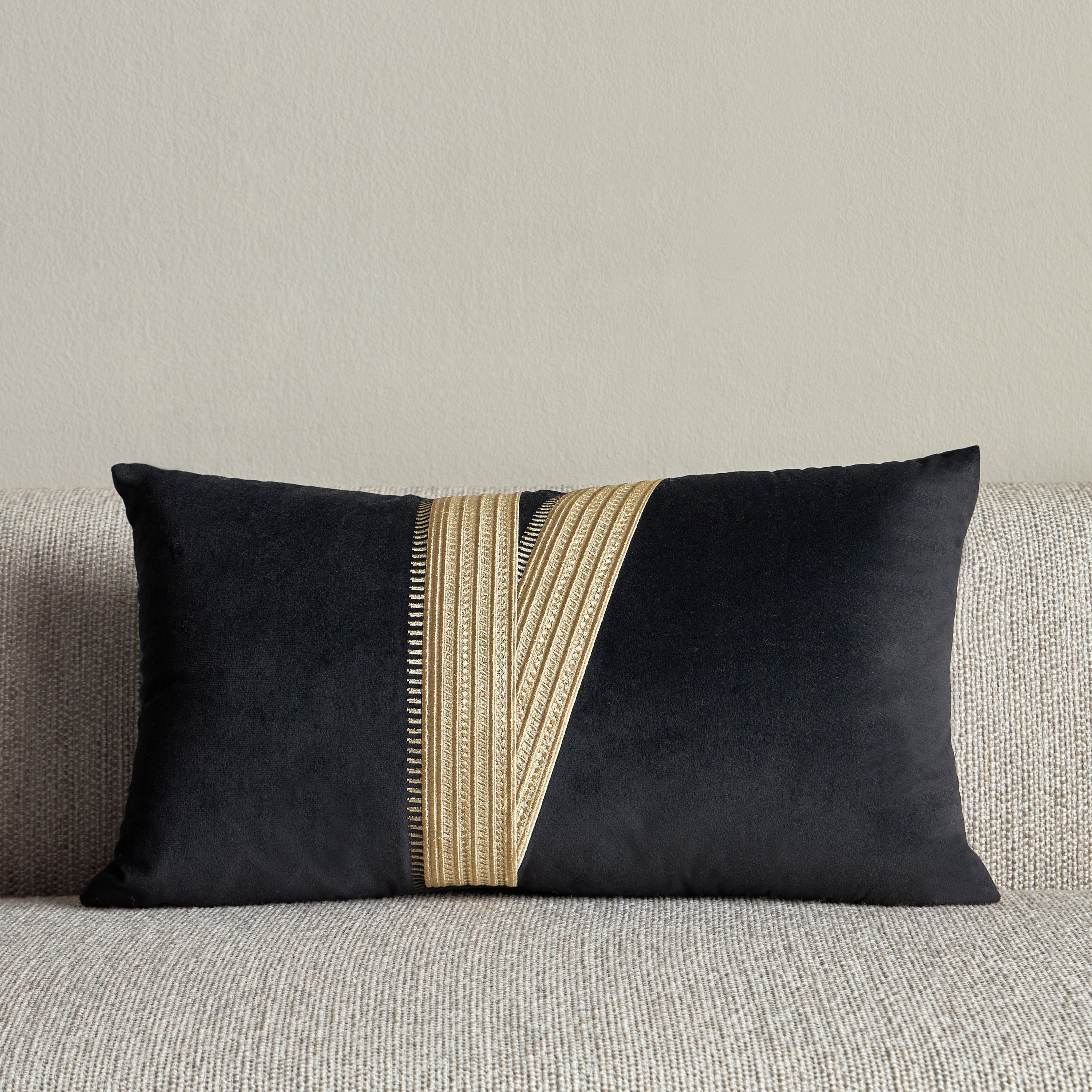 Bisht Pop Embroidered Filled Cushion - 35x60 cm