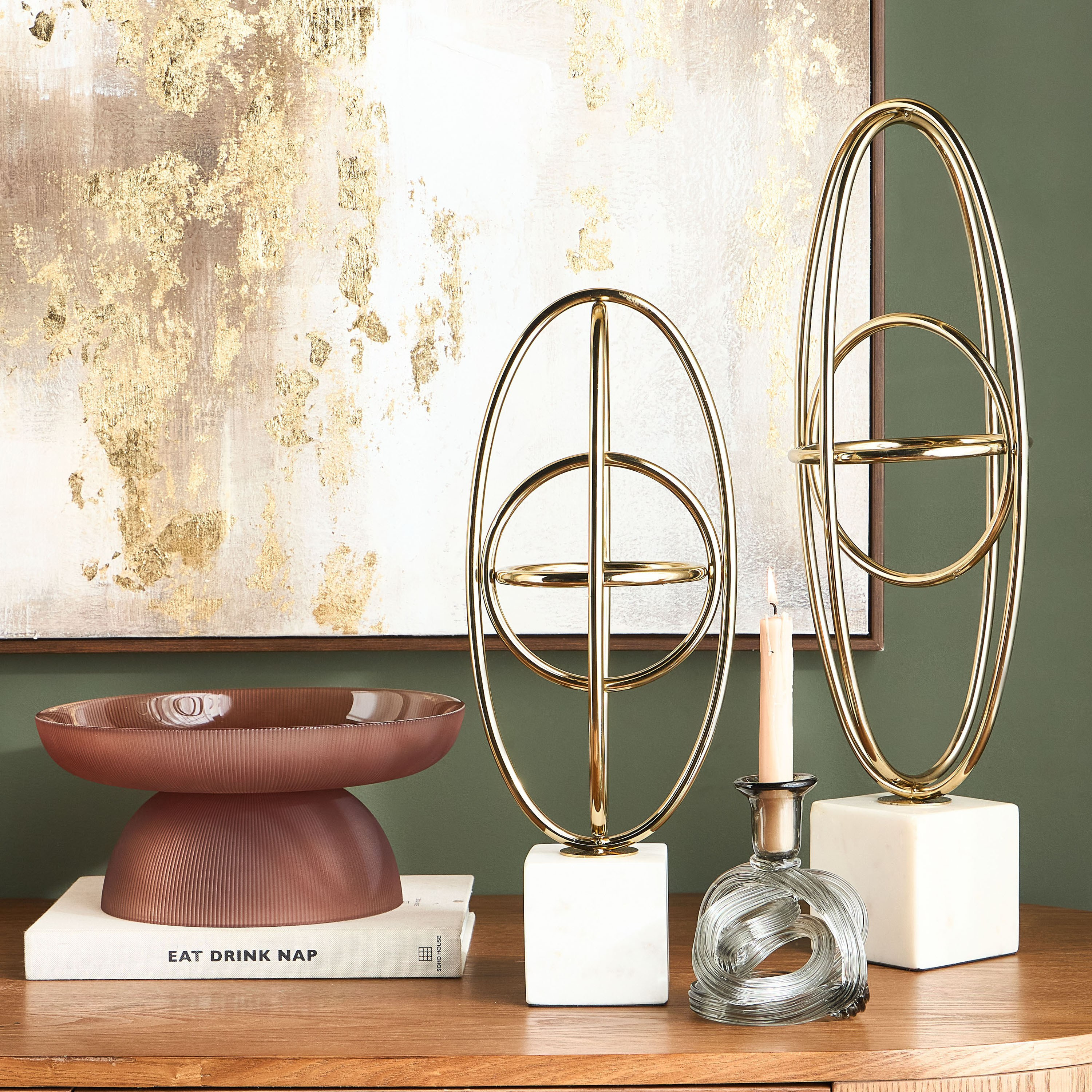 حامل شموع رفيعة بتصميم عقدة - نيكسوس - 15 سم-household-decor-candleholdersandlanterns-image-5