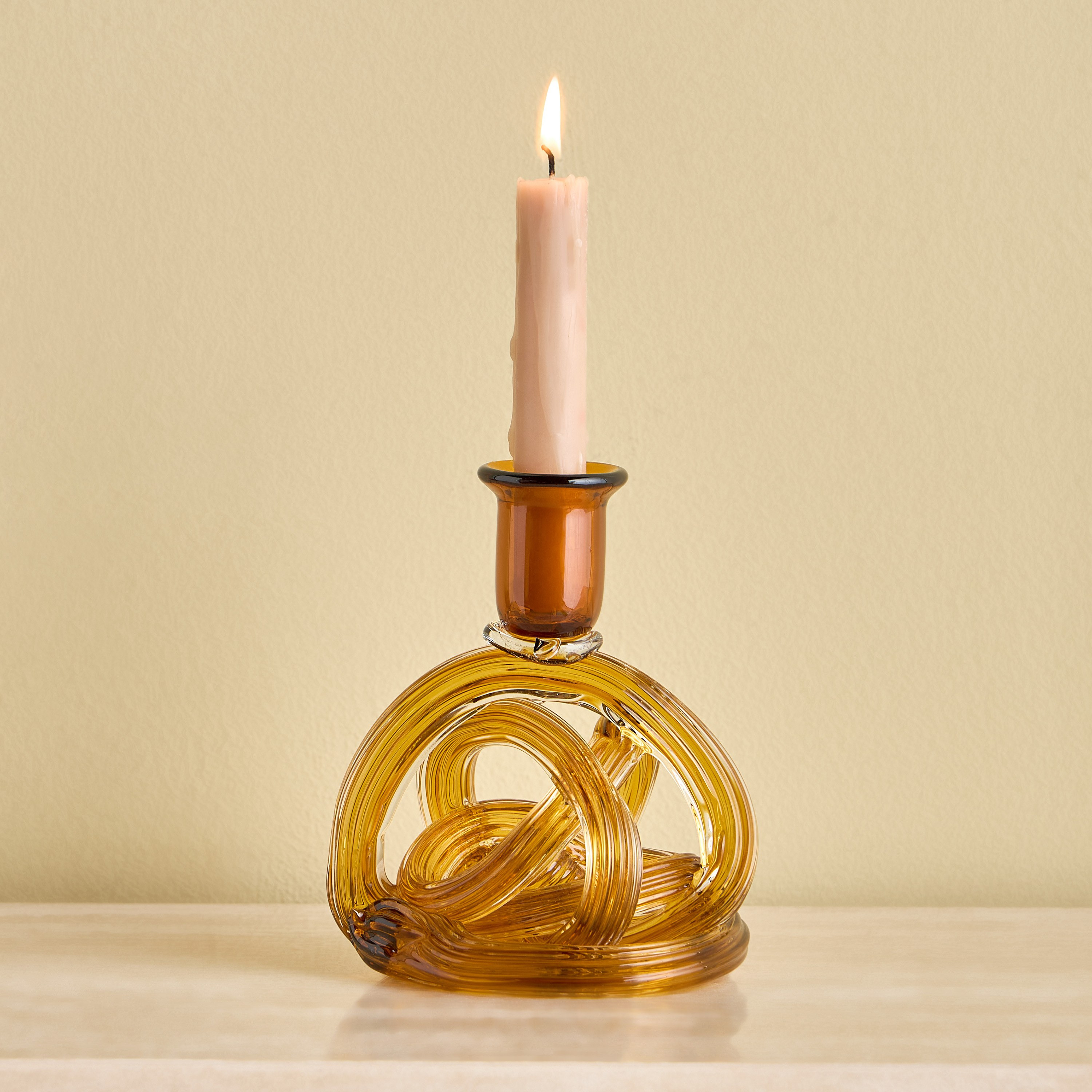 Tamara Knot Taper Candleholder - 15 cm-household-decor-candleholdersandlanterns-image-2