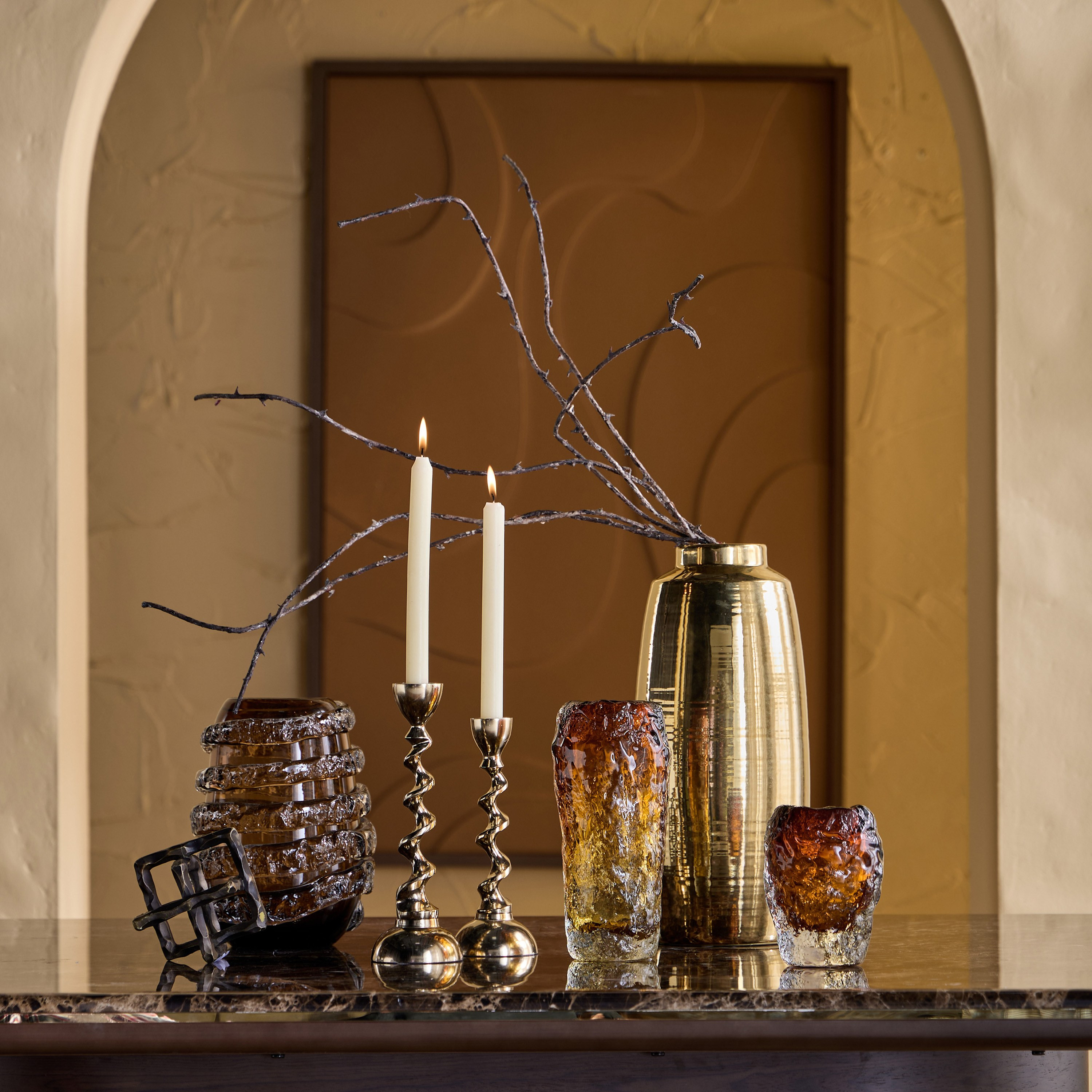 Tamara Knot Glass Vase - 11 cm-household-decor-vasesandbowls-image-3