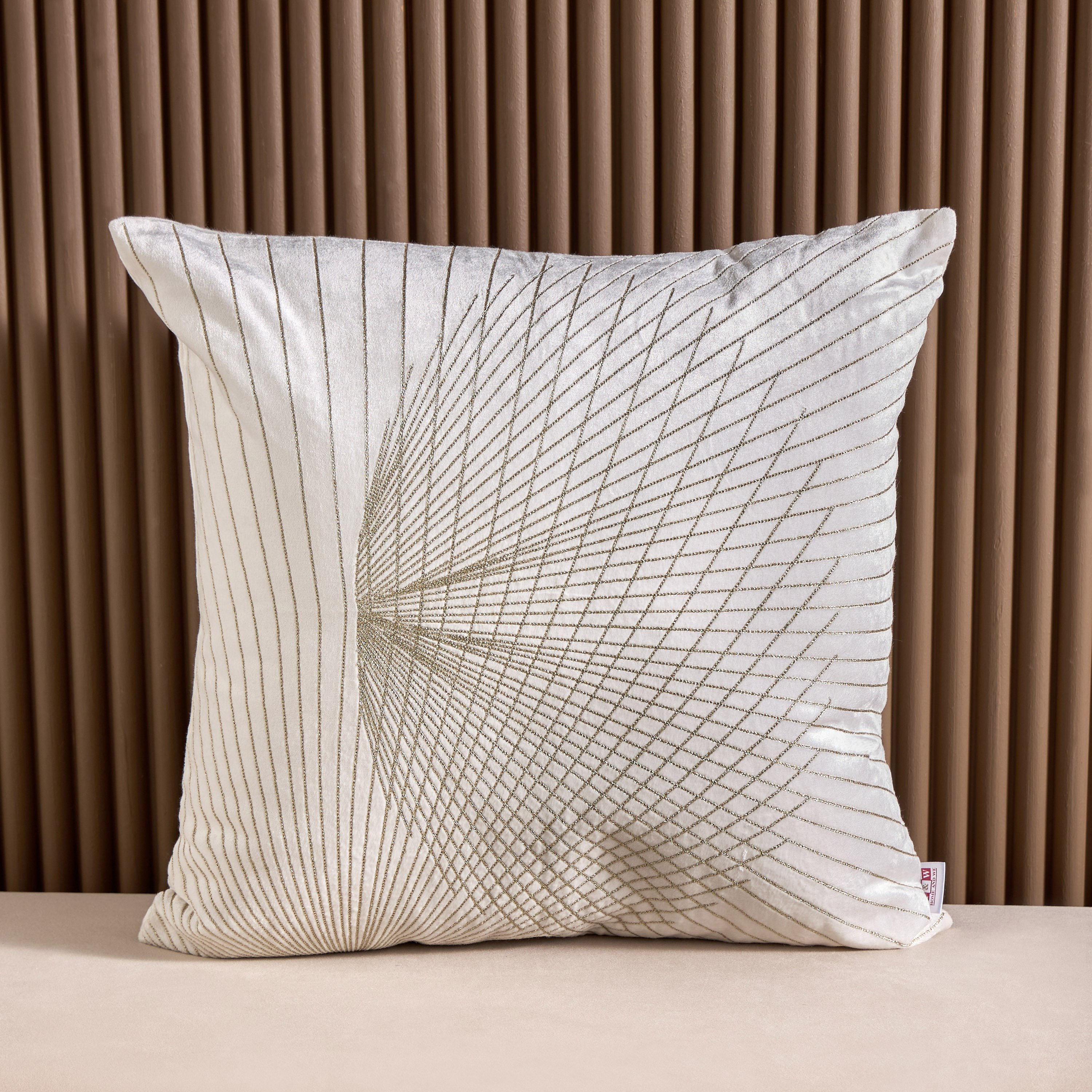 Qubba Rashid Embroidered Cushion Cover - 50x50 cm-household-cushionsandthrows-cushioncovers-image-1
