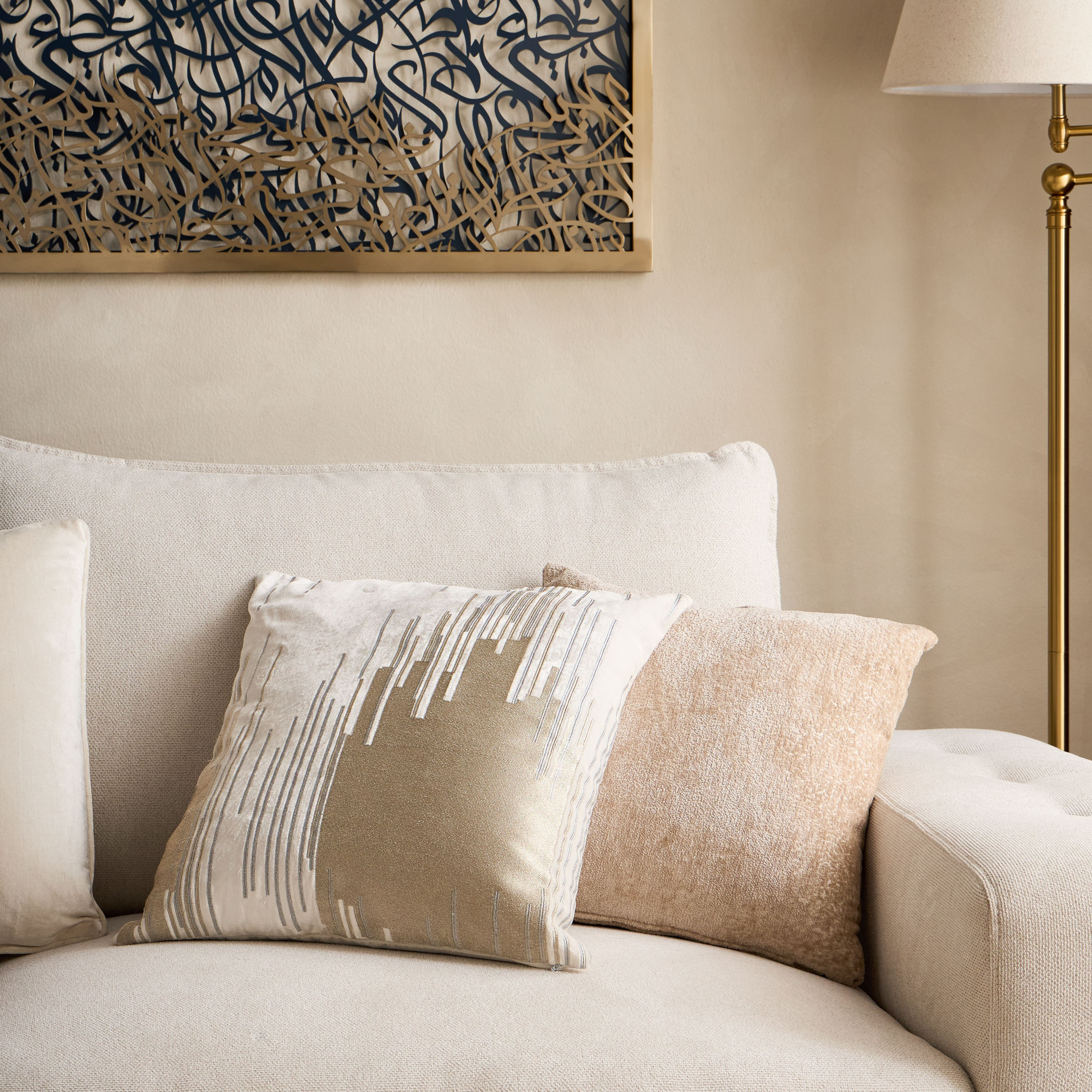 Amirah Falling Embroidered Cushion Cover - 50x50 cm-household-cushionsandthrows-cushioncovers-image-4