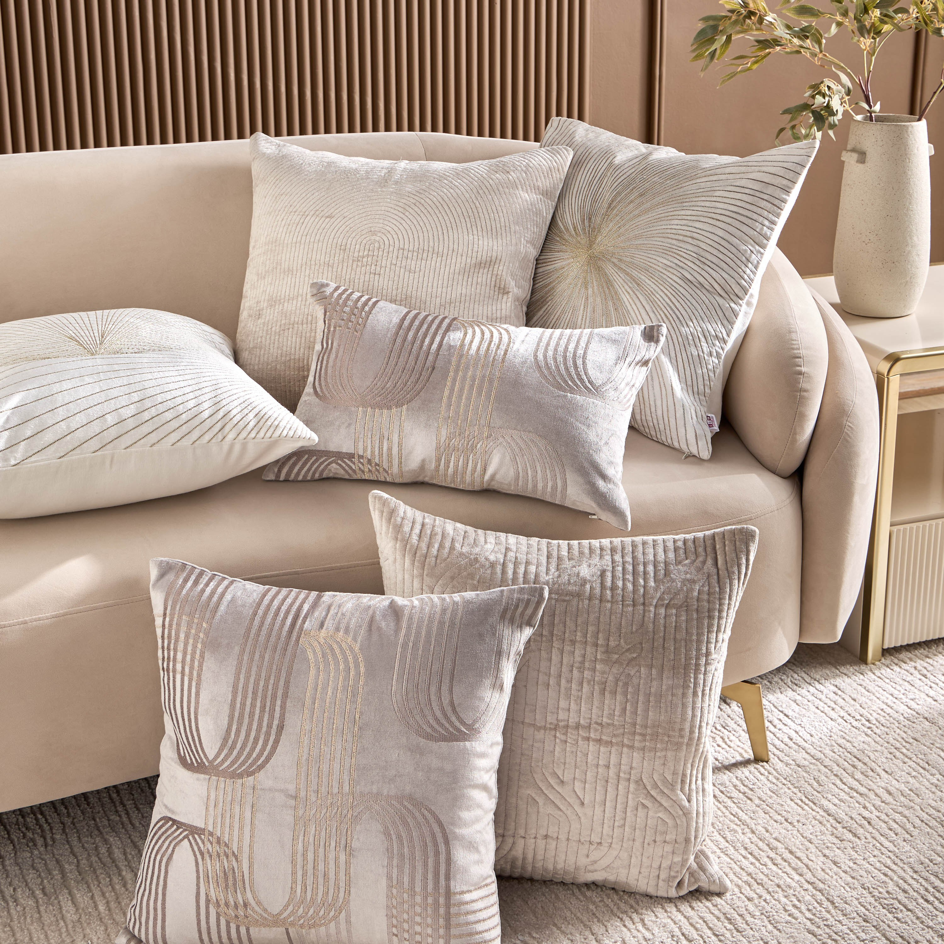 Amirah Falling Embroidered Cushion Cover - 50x50 cm-household-cushionsandthrows-cushioncovers-image-4