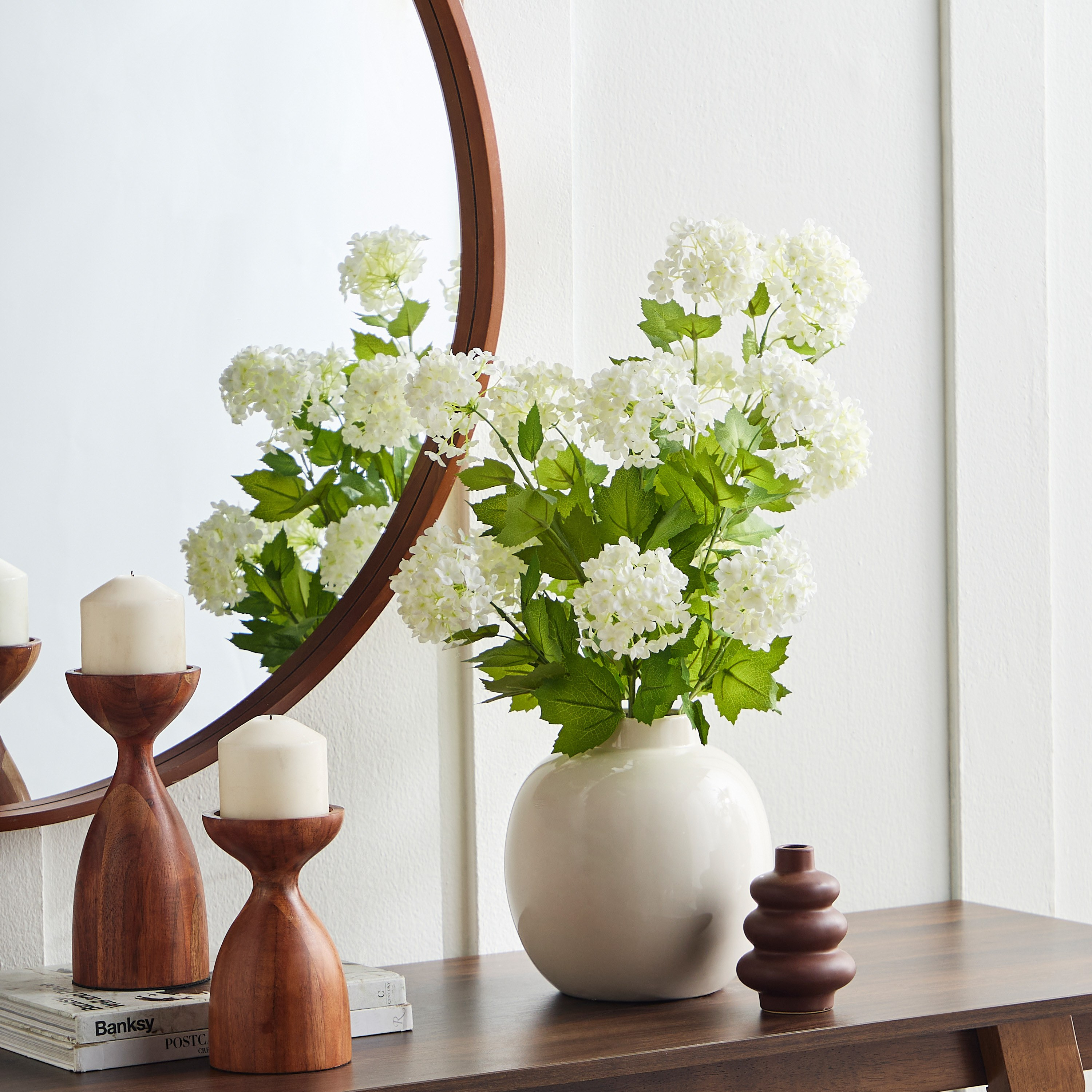 Glaze Flair Hydrangea in Ceramic Pot - 60 cm-household-gardenandoutdoor-artificialflowersandplants-flowers-image-3