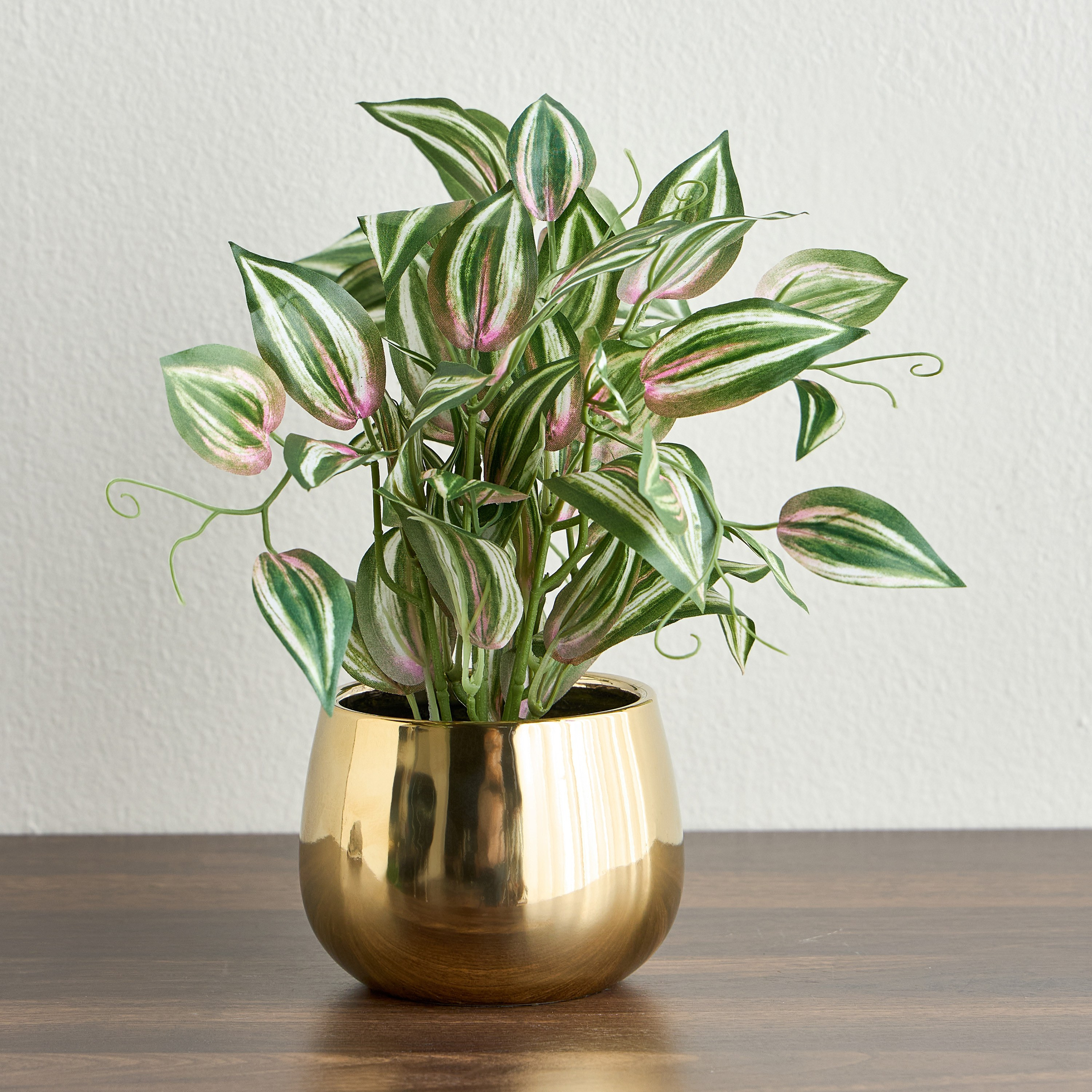 Gild Ivy Zebrina Plant in Ceramic Pot - 40 cm-household-gardenandoutdoor-artificialplants-pottedplants-image-1