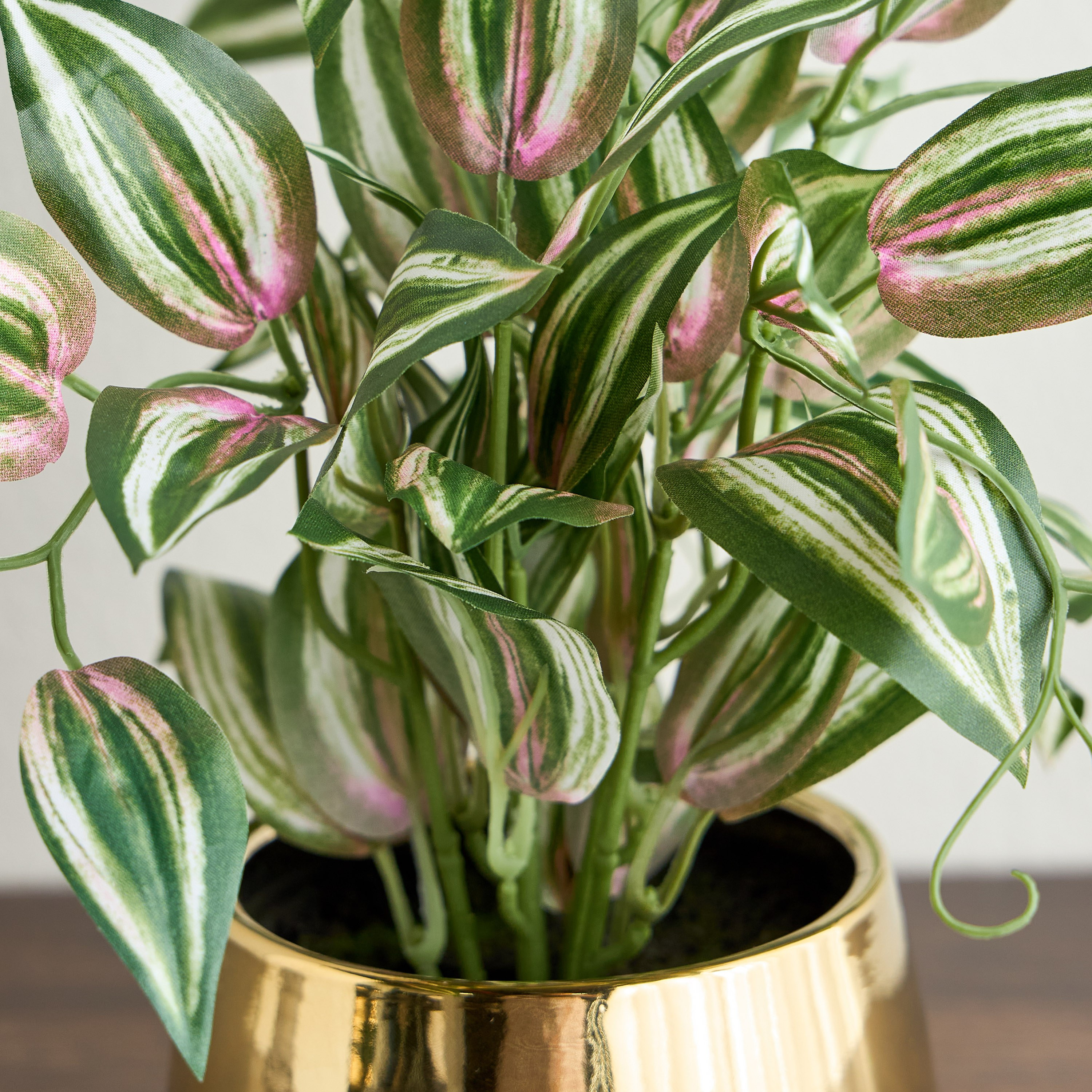 Gild Ivy Zebrina Plant in Ceramic Pot - 40 cm-household-gardenandoutdoor-artificialplants-pottedplants-image-2