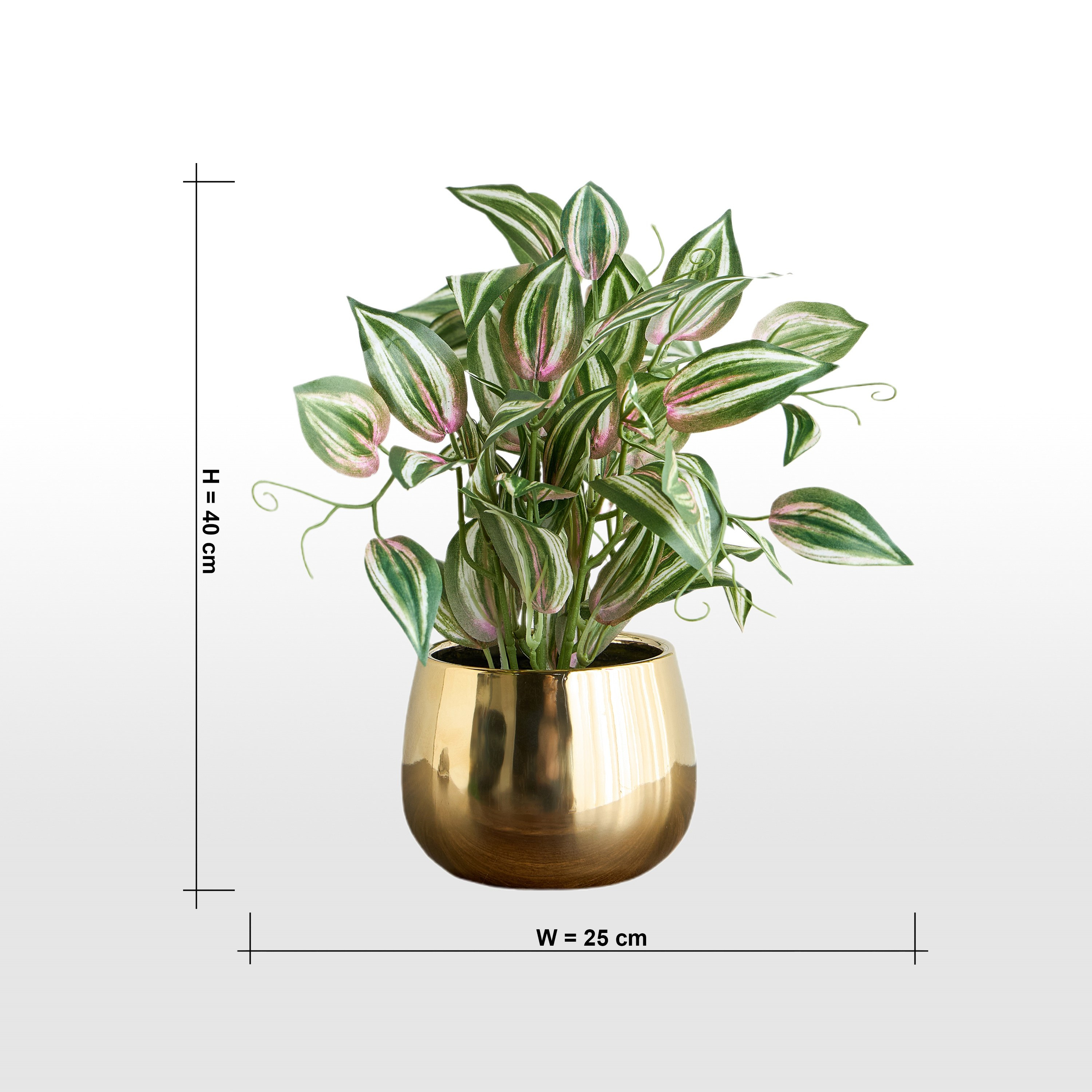 Gild Ivy Zebrina Plant in Ceramic Pot - 40 cm-household-gardenandoutdoor-artificialplants-pottedplants-image-5