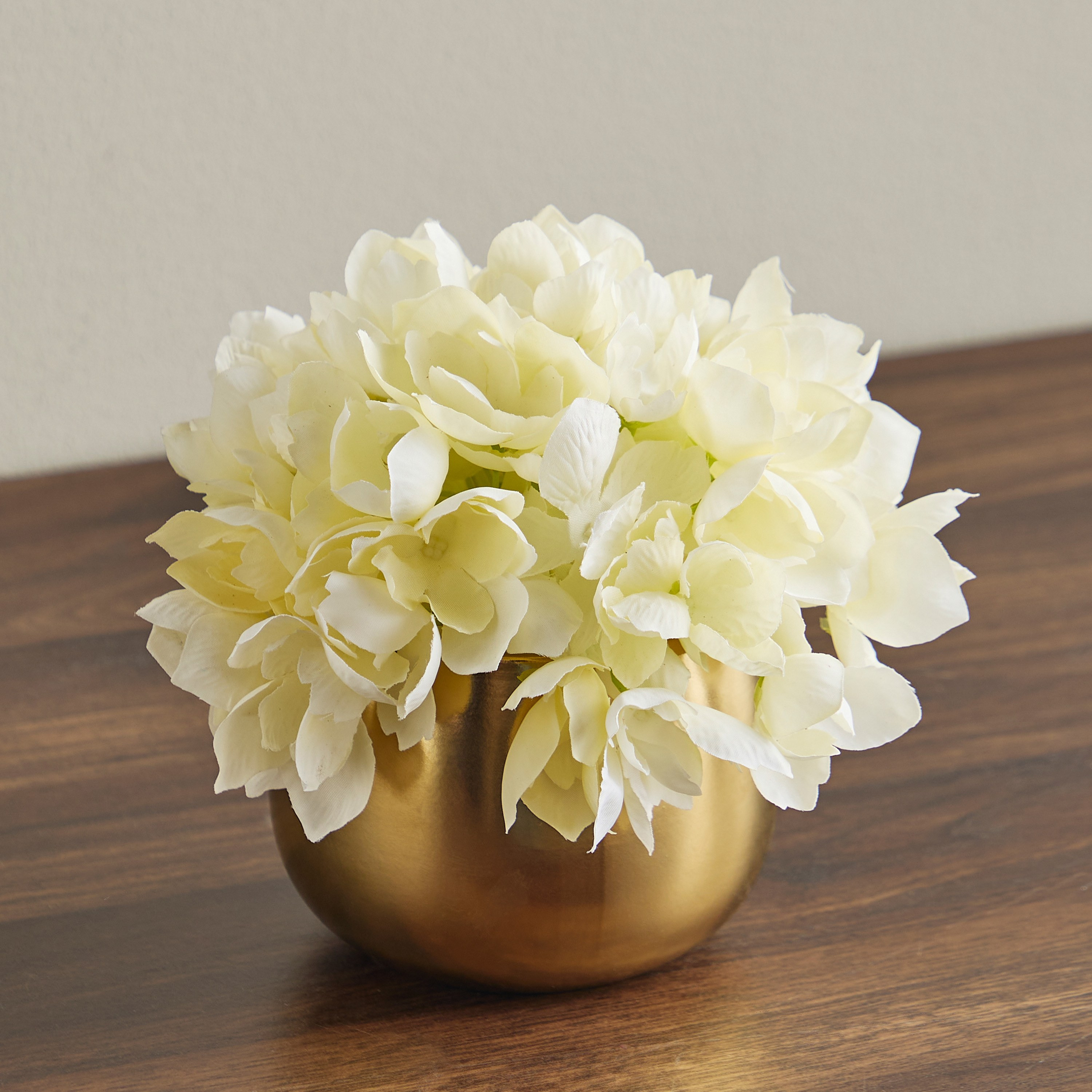 Gild Pixie Hydrangea Arrangement in Ceramic Pot - 17 cm-household-gardenandoutdoor-artificialflowersandplants-flowers-image-1