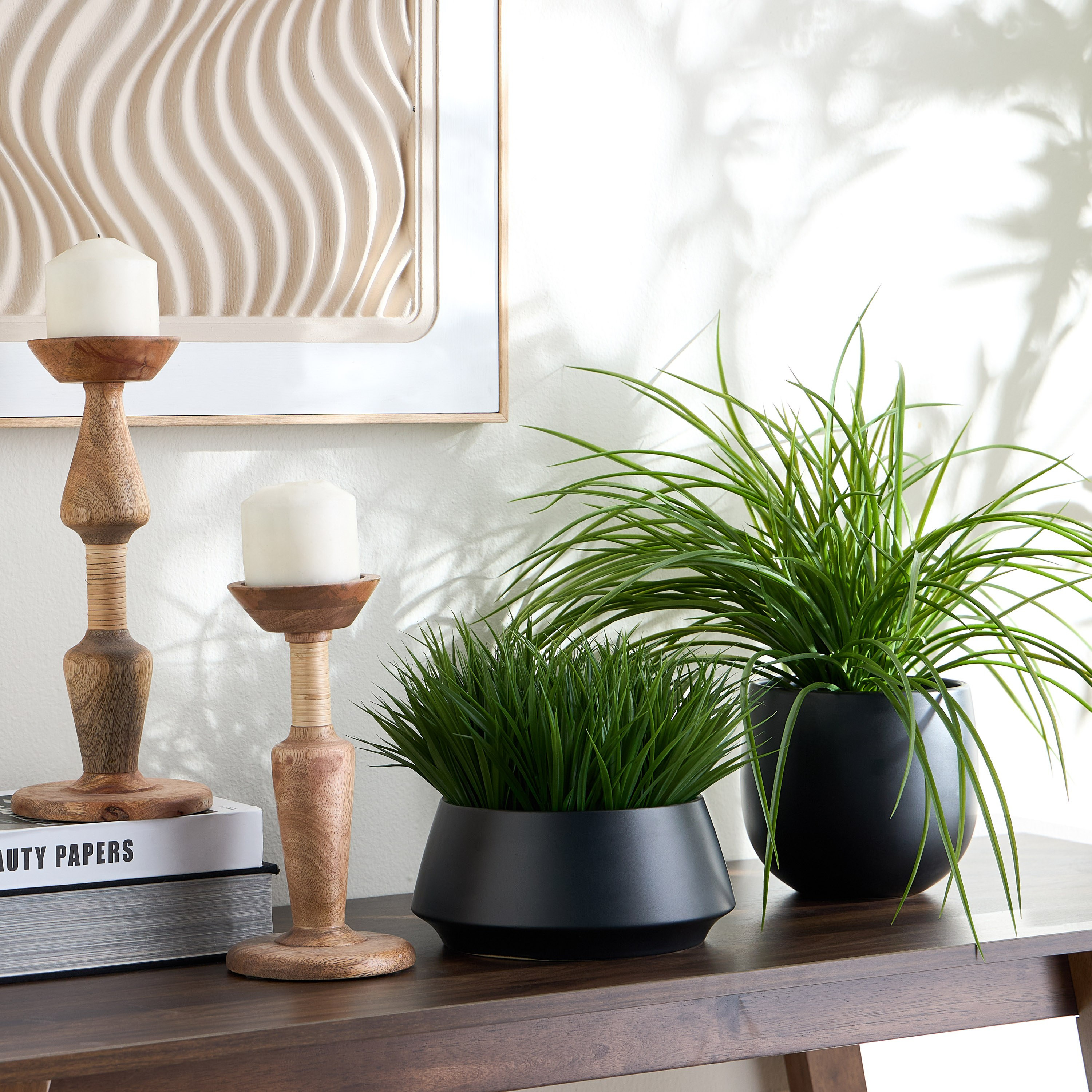 Urbano Grass Plant in Ceramic Pot - 50 cm-household-gardenandoutdoor-artificialplants-pottedplants-image-3