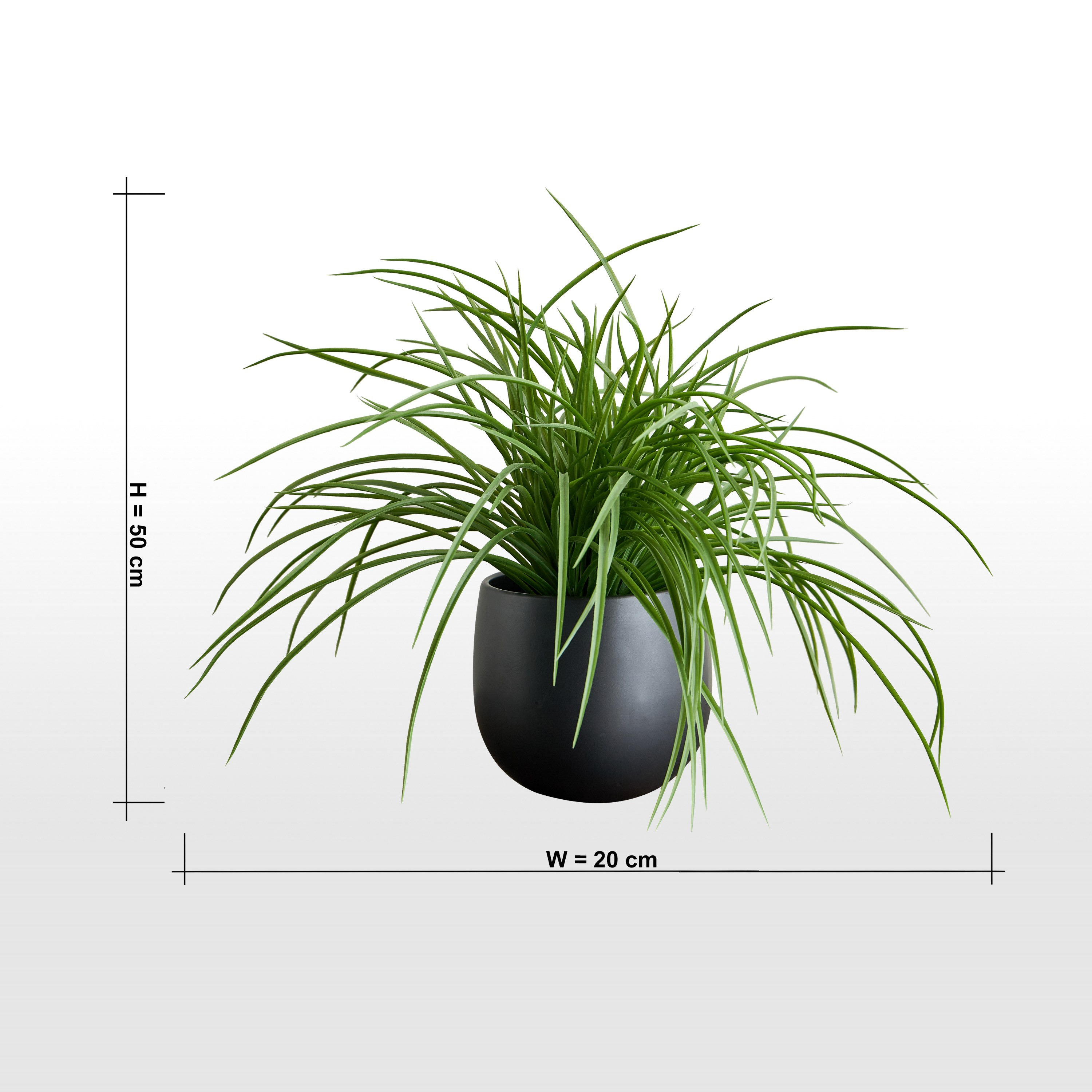 Urbano Grass Plant in Ceramic Pot - 50 cm-household-gardenandoutdoor-artificialplants-pottedplants-image-4