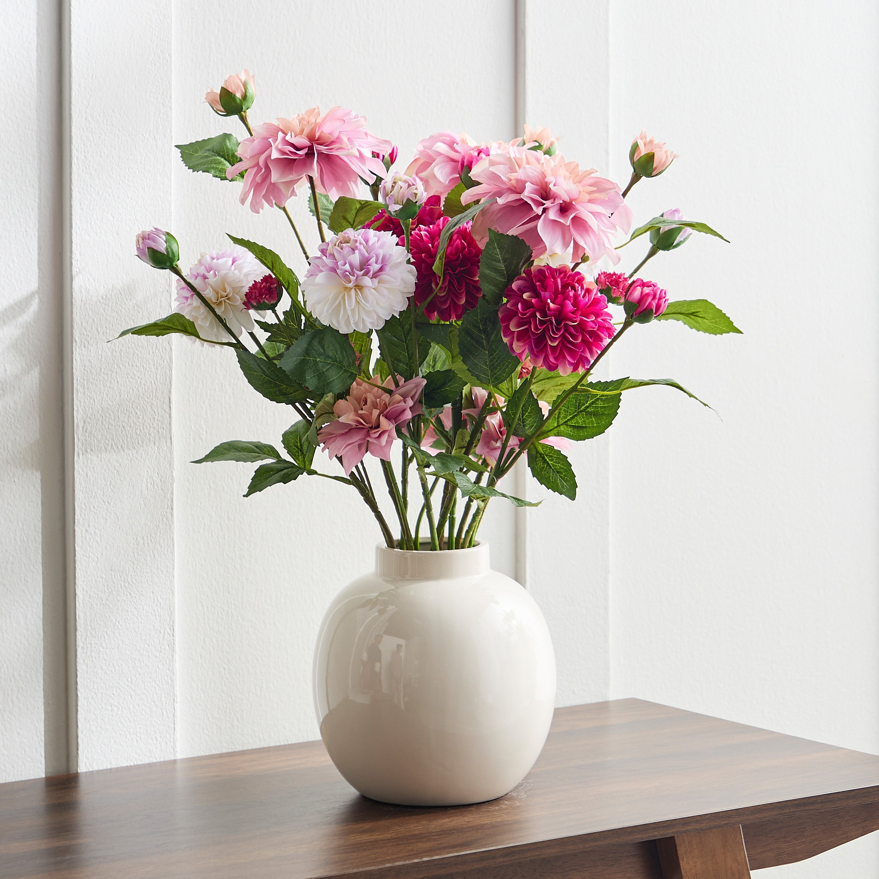 Glaze Flair Mixed Floral Arrangement in Ceramic Pot - 61 cm-household-gardenandoutdoor-artificialflowersandplants-flowers-image-1