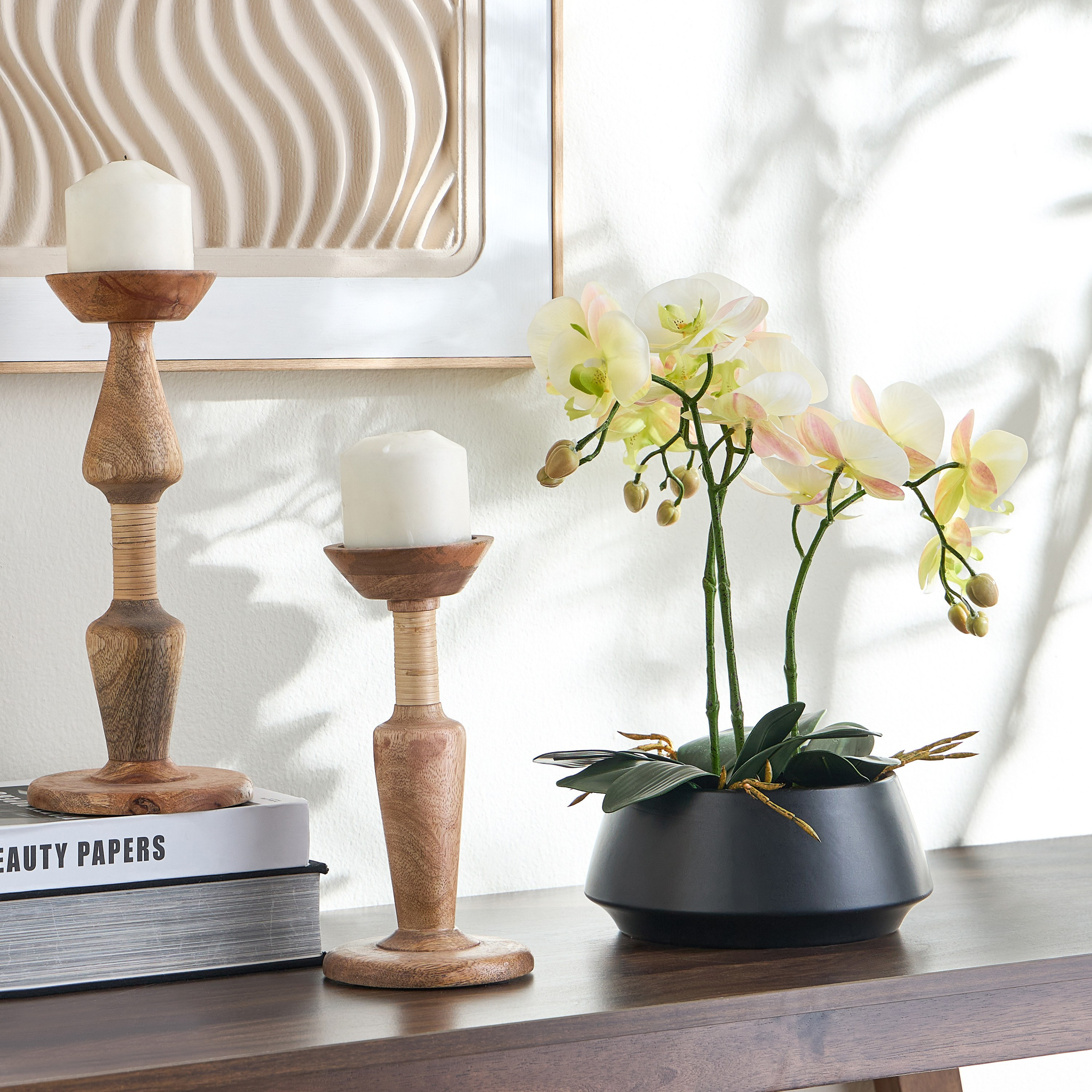 Urbano Orchid Plant in Ceramic Pot - 43 cm-household-gardenandoutdoor-artificialflowersandplants-flowers-image-3