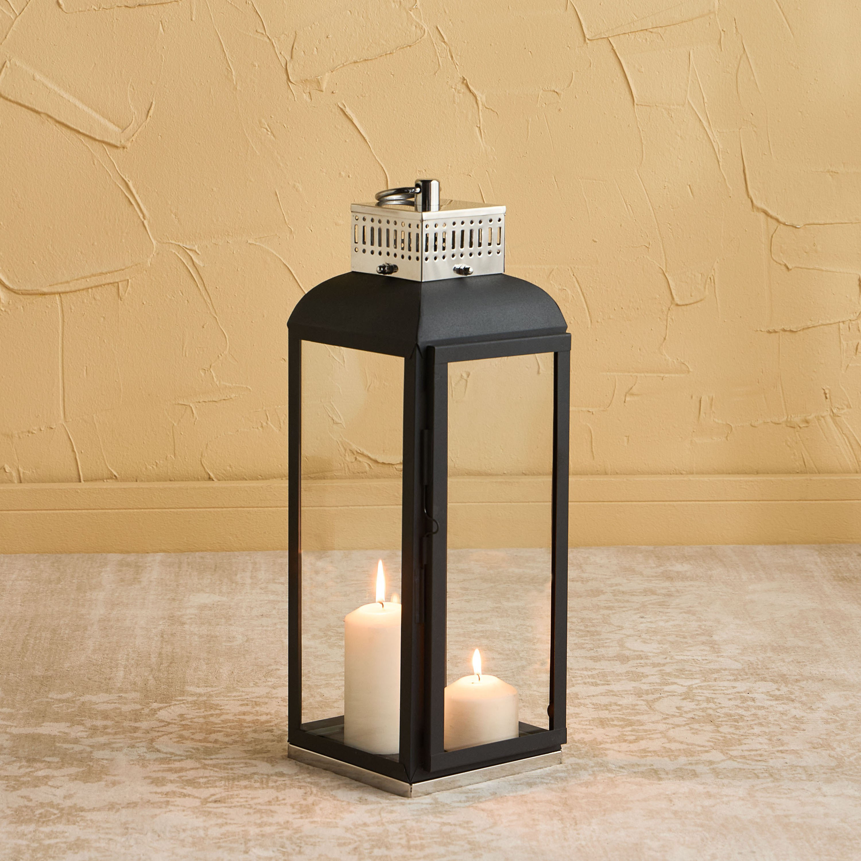 Berkton Stainless Steel Lantern - 56 cm-household-decor-candleholdersandlanterns-image-2