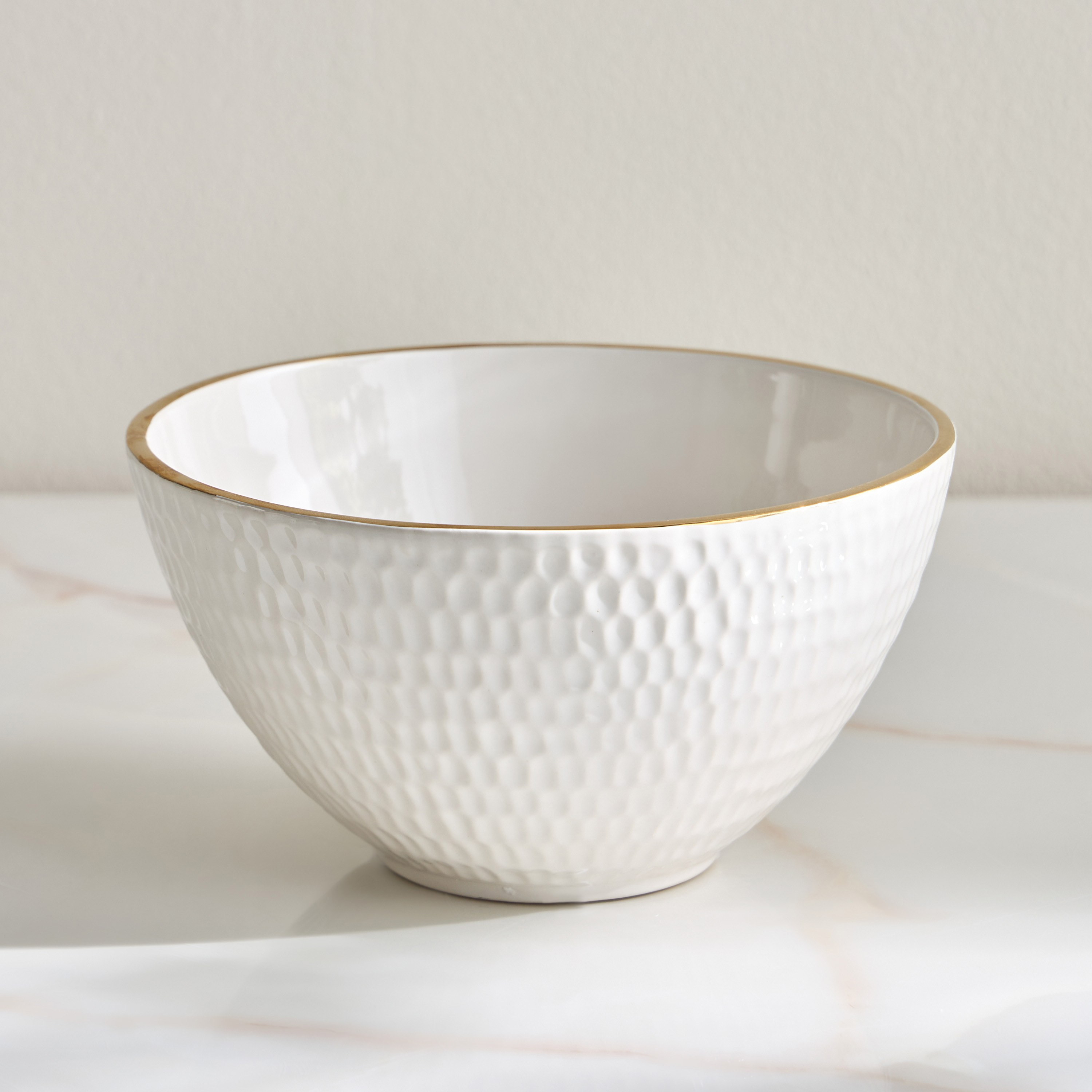 وعاء تقديم سيراميك مطروق أديل - أميرة - 23x23 سم-household-decor-vasesandbowls-image-1
