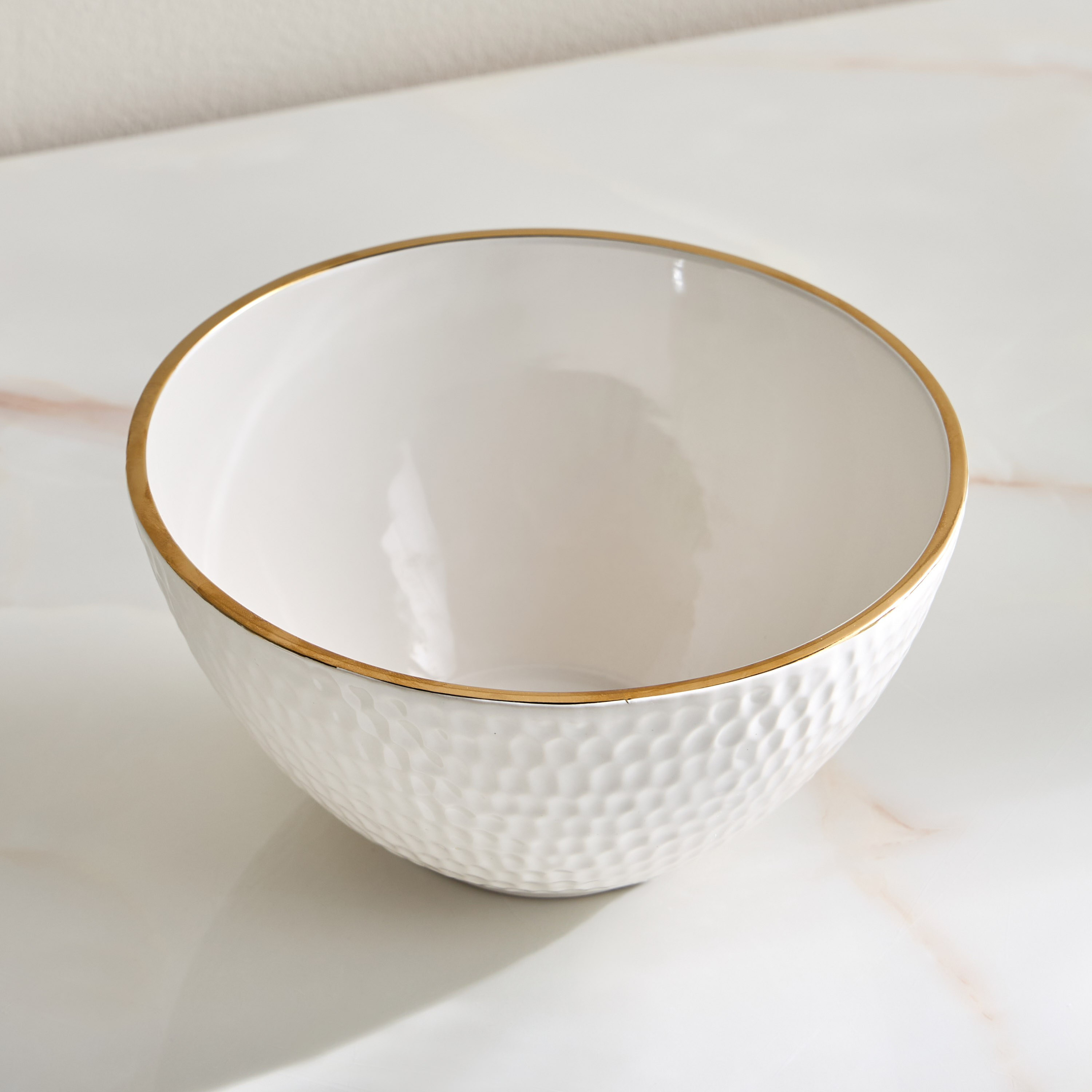 وعاء تقديم سيراميك مطروق أديل - أميرة - 23x23 سم-household-decor-vasesandbowls-image-2