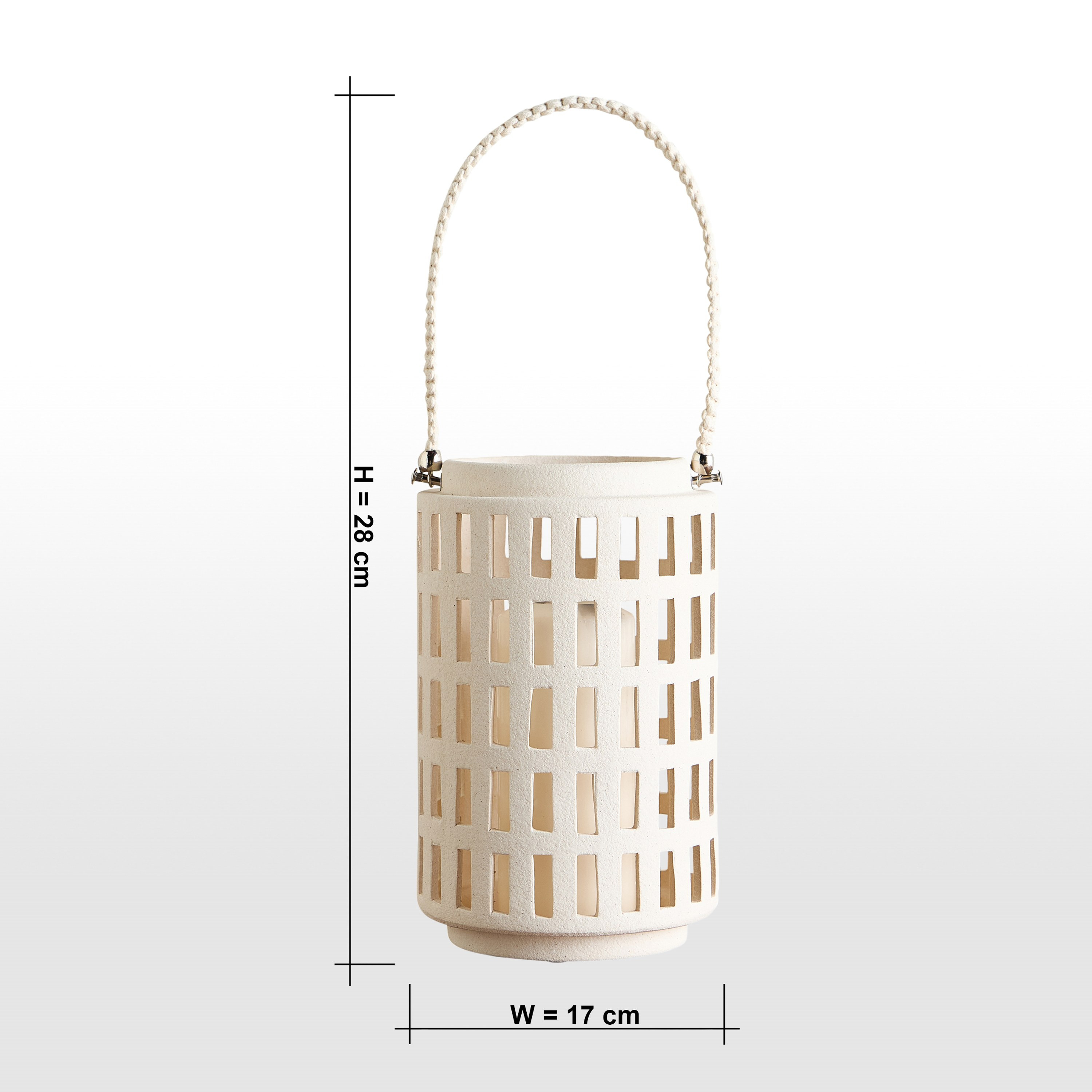 فانوس سيراميك - قبة - 28 سم-household-decor-candleholdersandlanterns-image-5