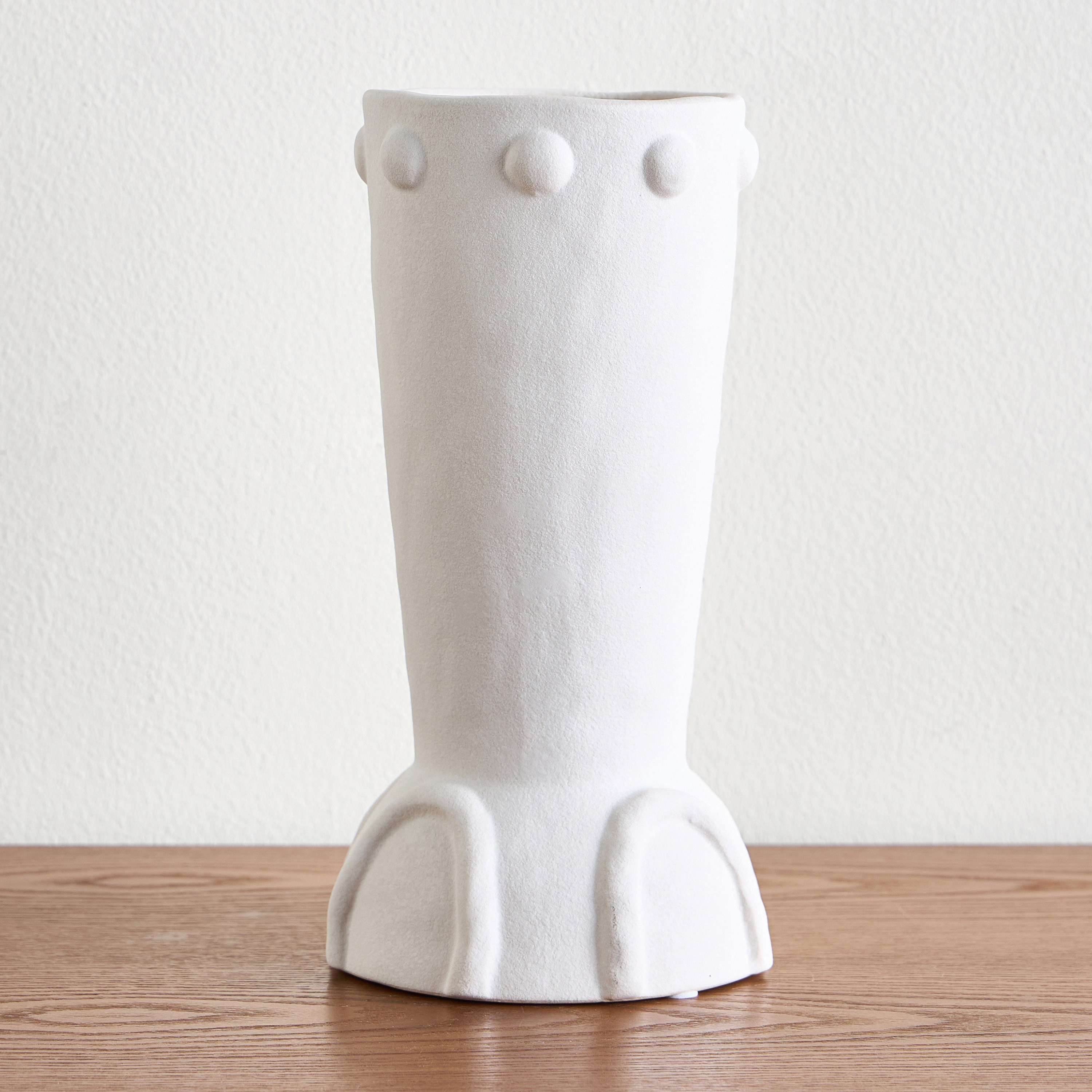 Shop Qubba Rivets Ceramic Vase - 28 cm Online | Homecentre UAE