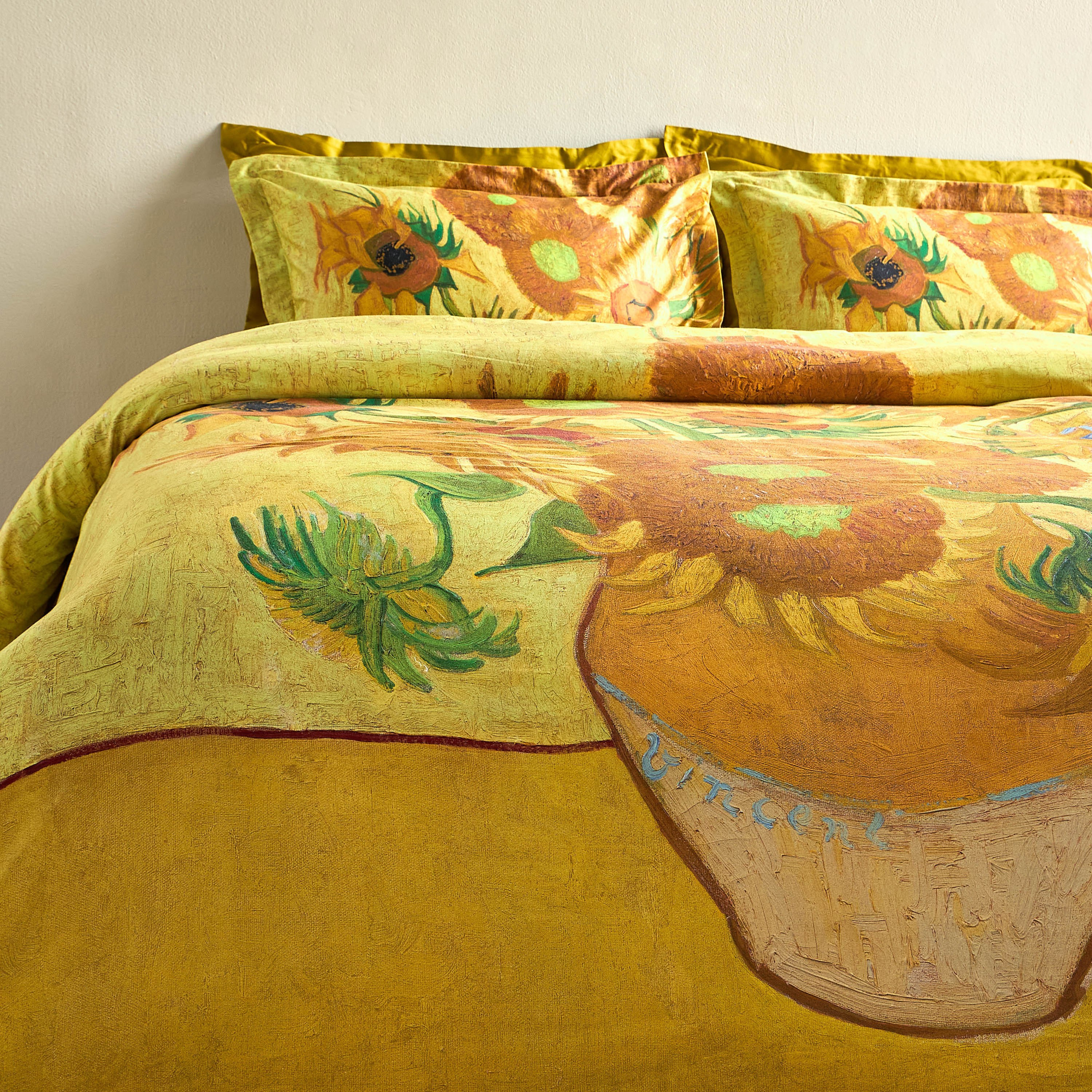 Van Gogh Tournesol Cotton 3-Piece King Duvet Cover Set - 220x230 cm-household-bedding-duvetandcovers-duvetcovers-image-2