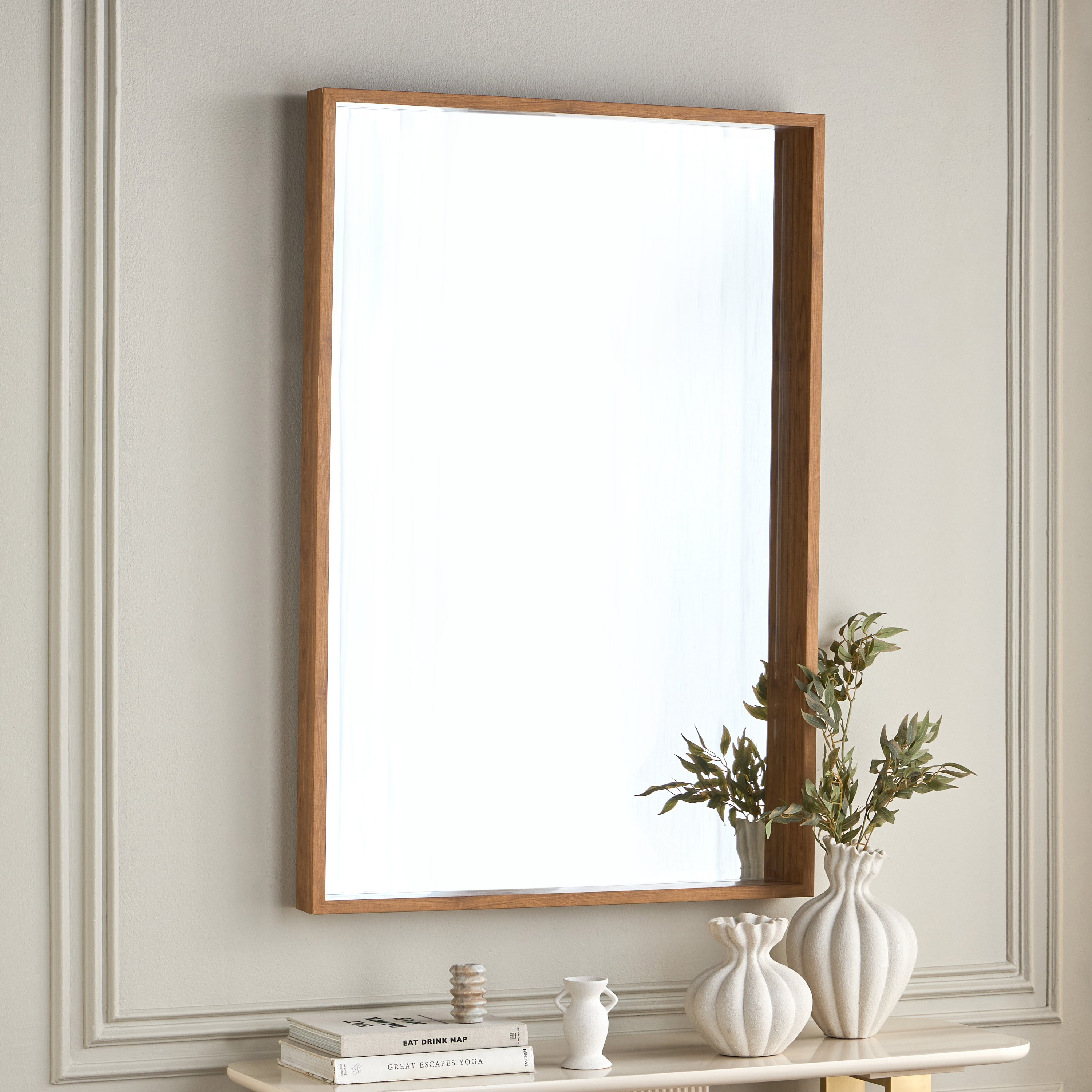 Ceto Bevelled Wall Mirror - 83x123 cm-household-walldecorandmirrors-mirrors-wallmirrors-image-1
