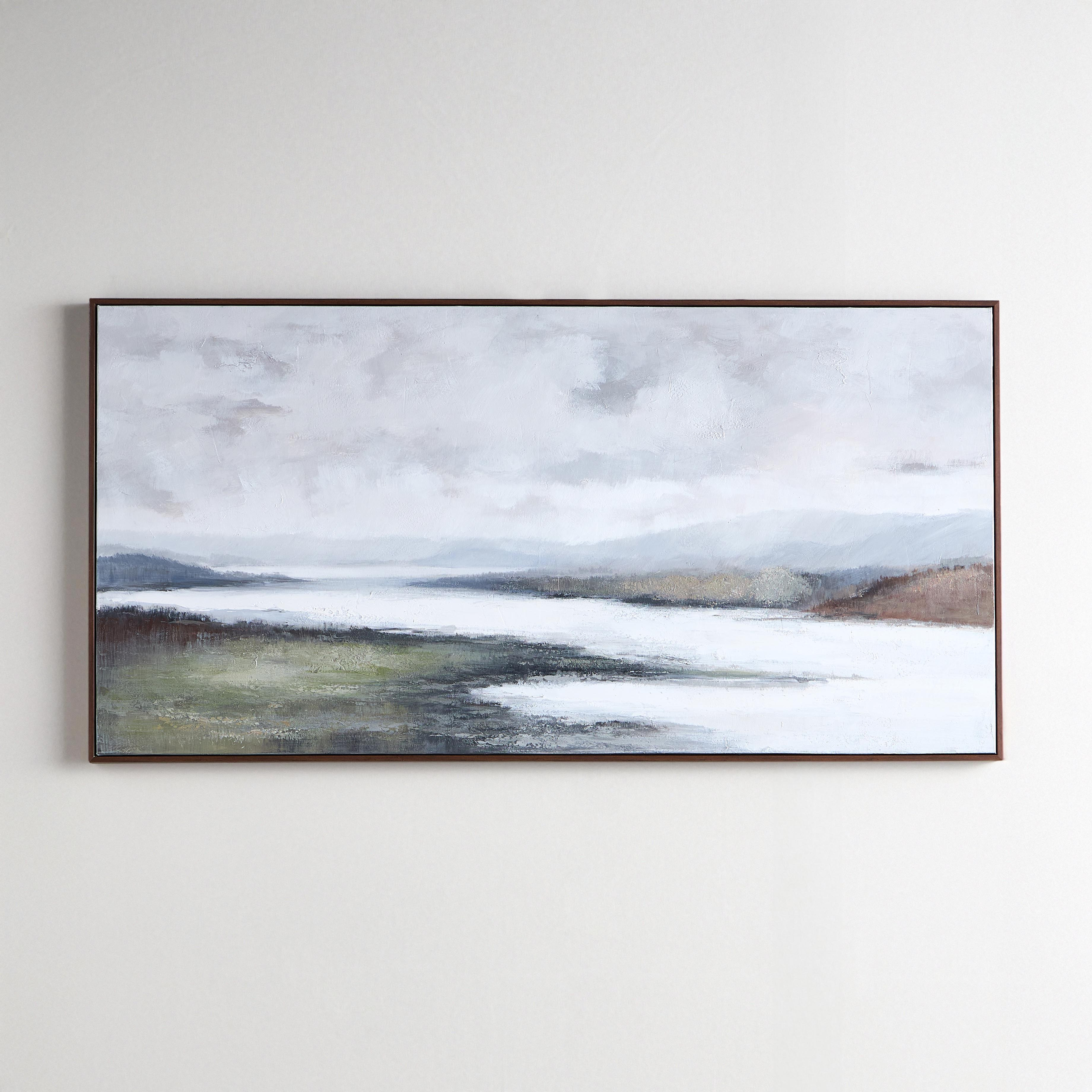 Mornos Framed Canvas Oil Painting Wall Art - 140x70 cm-household-walldecorandmirrors-wallart-image-1