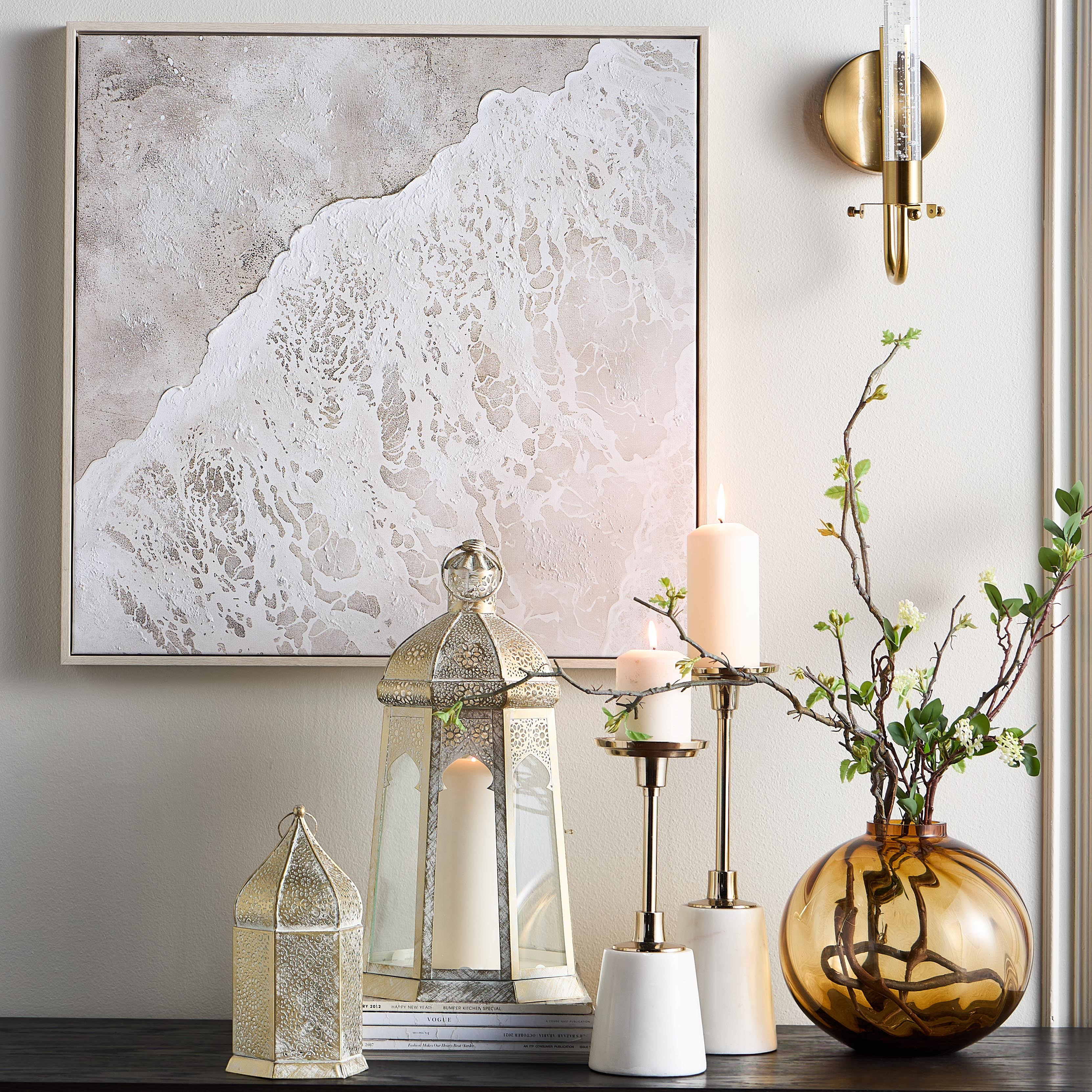 Isa Framed Canvas Wall Art - 60x60 cm-household-walldecorandmirrors-wallart-image-3