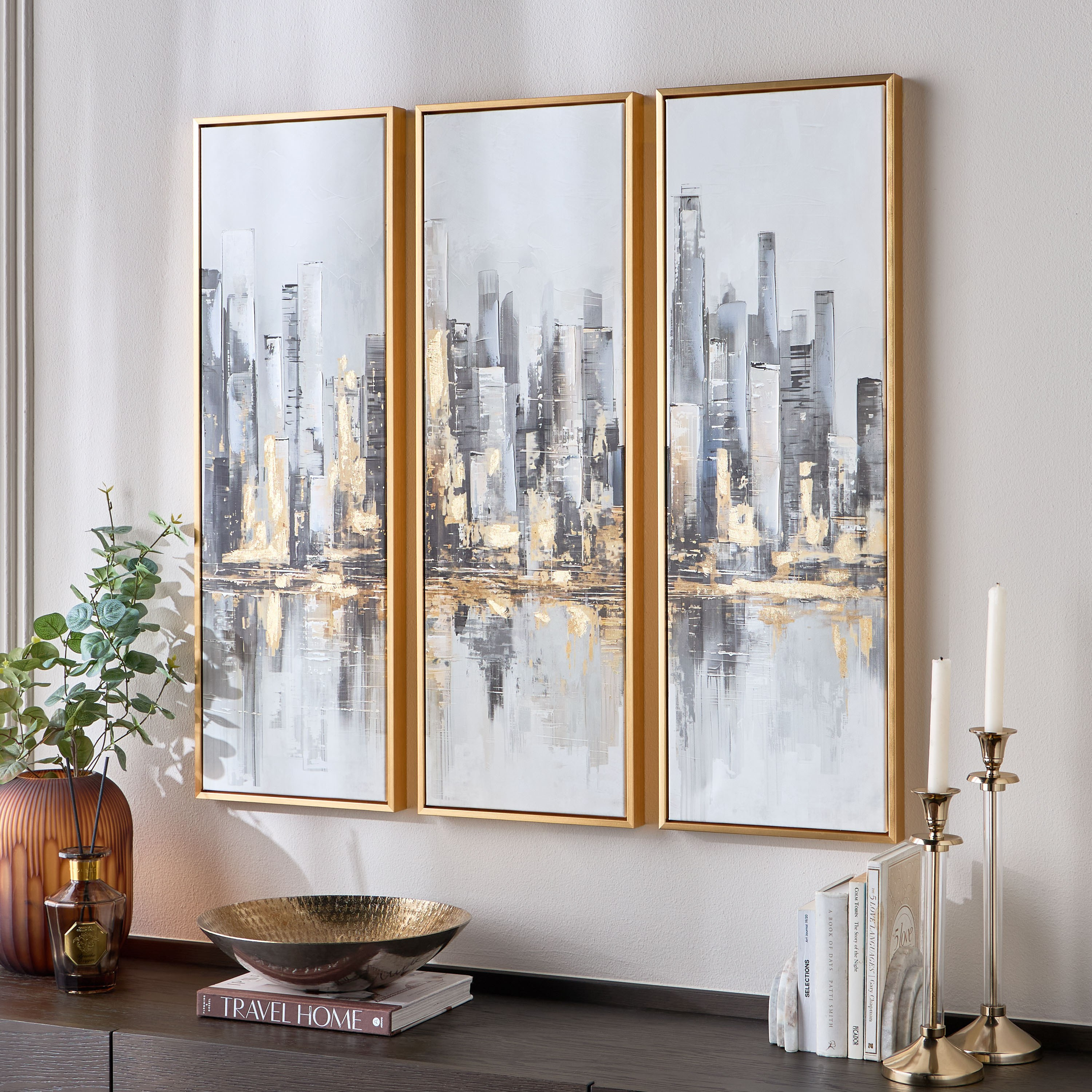 Doonyati 3-Piece Framed Canvas Wall Art Set - 30x90 cm-household-walldecorandmirrors-wallart-image-3