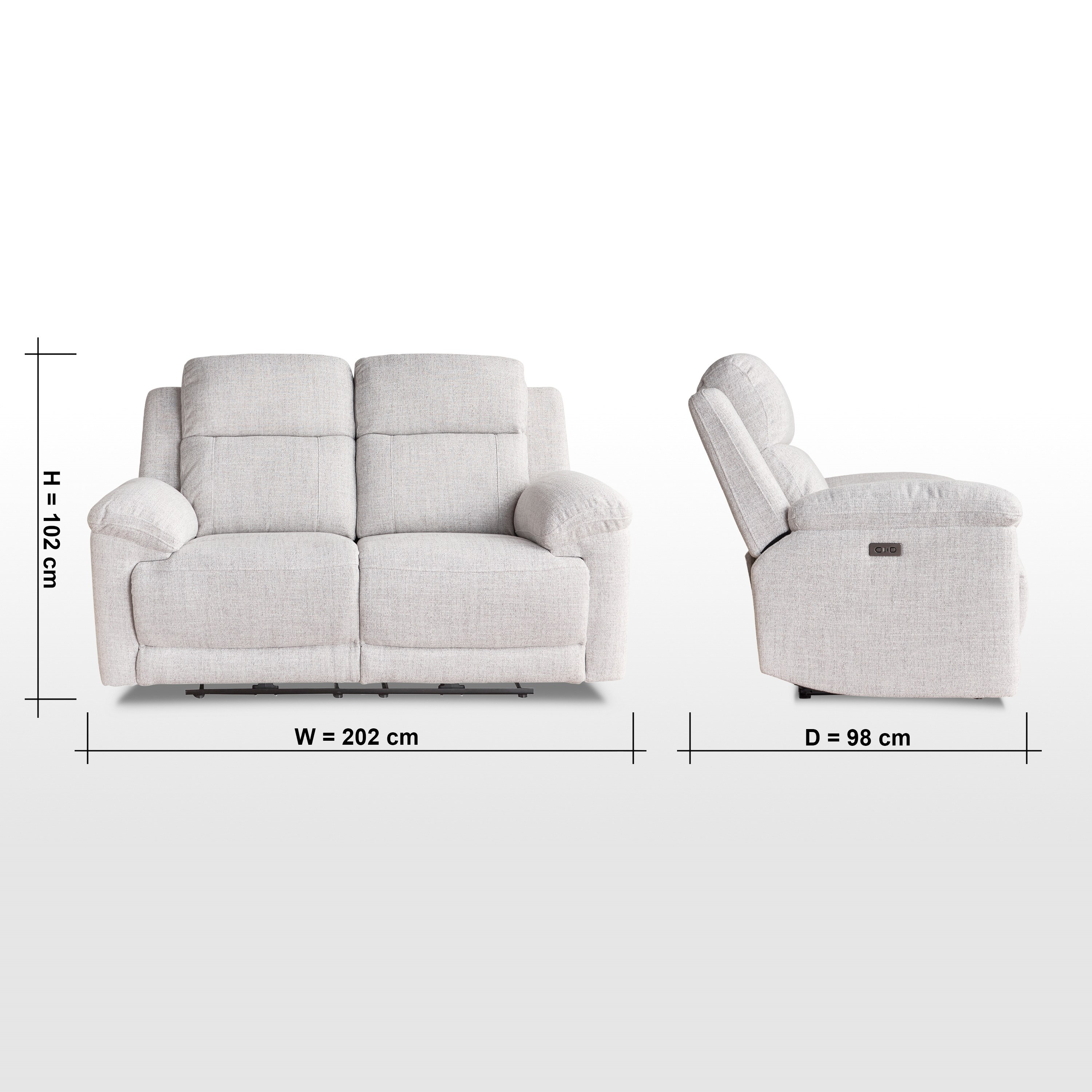 كنبة استرخاء كهربائية مقعدين قماش - نيمبوس-furniture-sofaandseating-recliners-image-12