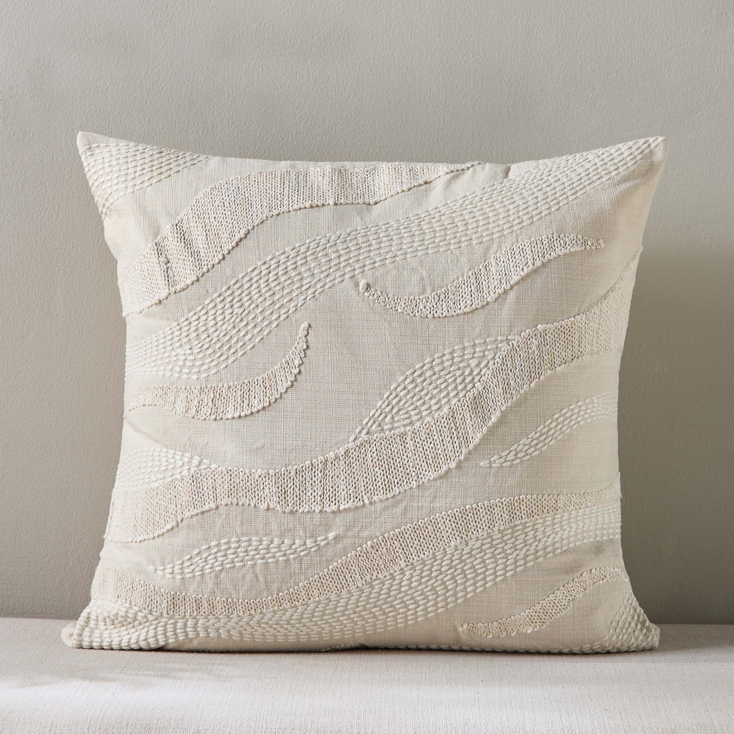 Odalys Chikan Embroidered Cushion Cover - 50x50 cm-household-cushionsandthrows-cushioncovers-image-1
