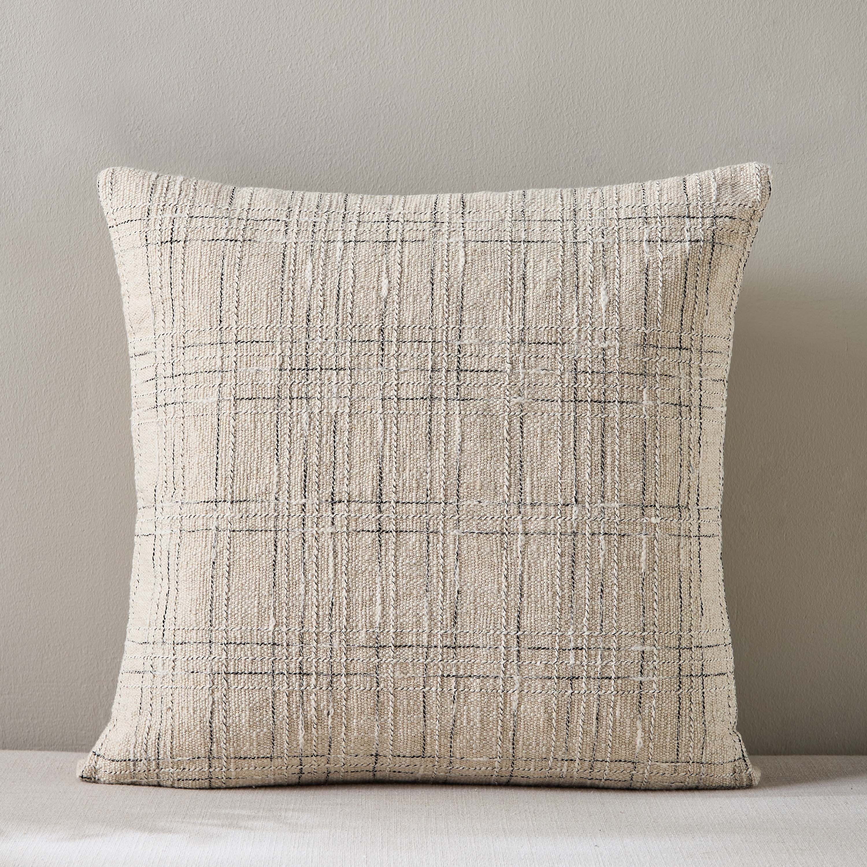 Anouk Checks Embroidered Cushion Cover - 50x50 cm-household-cushionsandthrows-cushioncovers-image-1