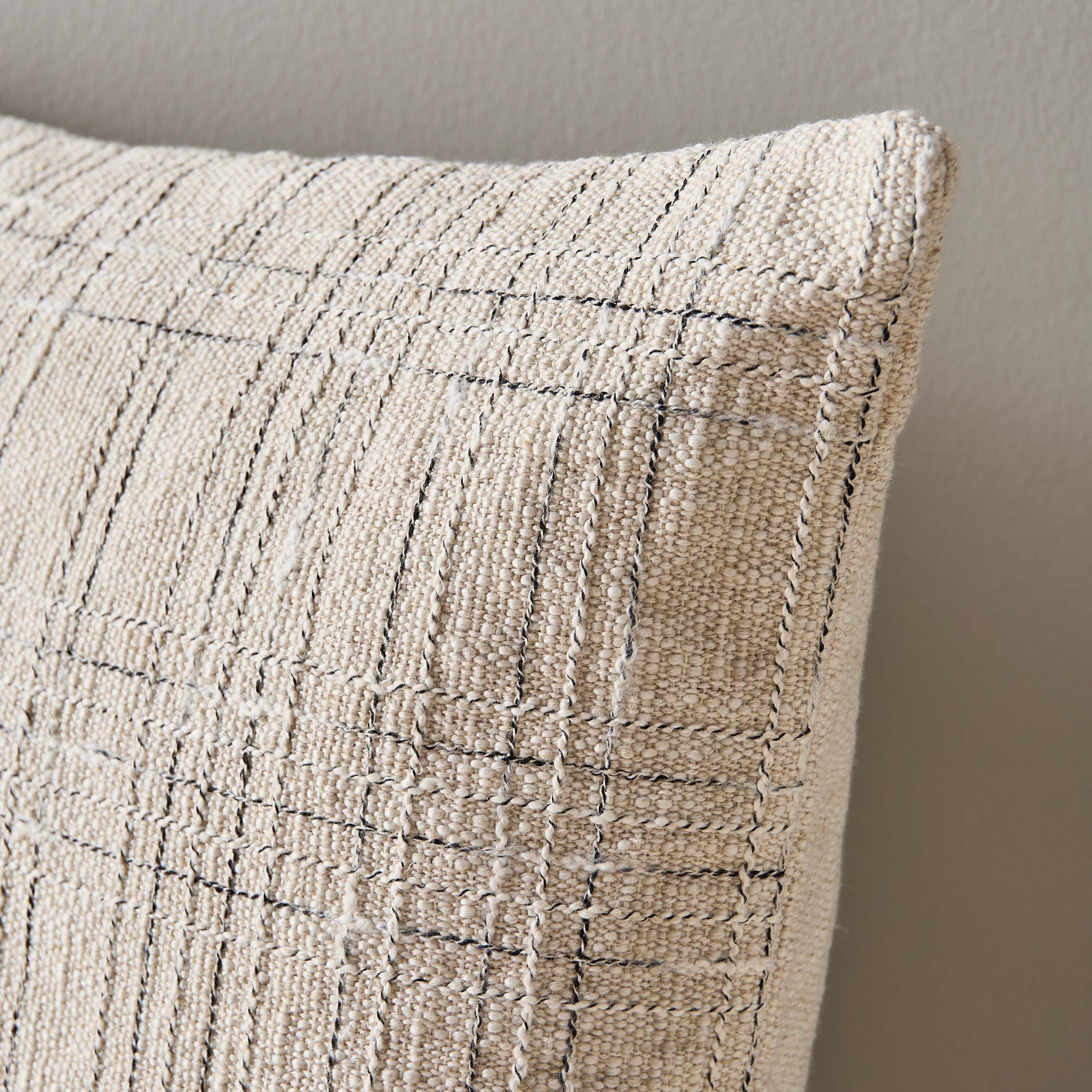 Anouk Checks Embroidered Cushion Cover - 50x50 cm-household-cushionsandthrows-cushioncovers-image-2