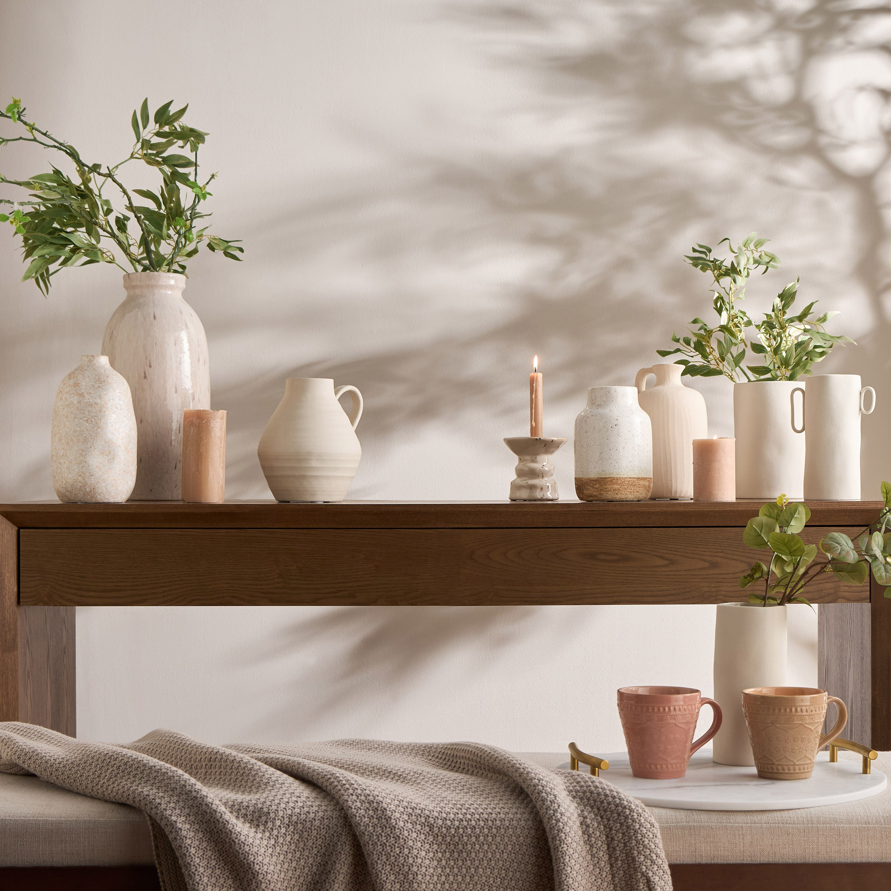 Raha Stoneware Vase - 21 cm-household-decor-vasesandbowls-image-3