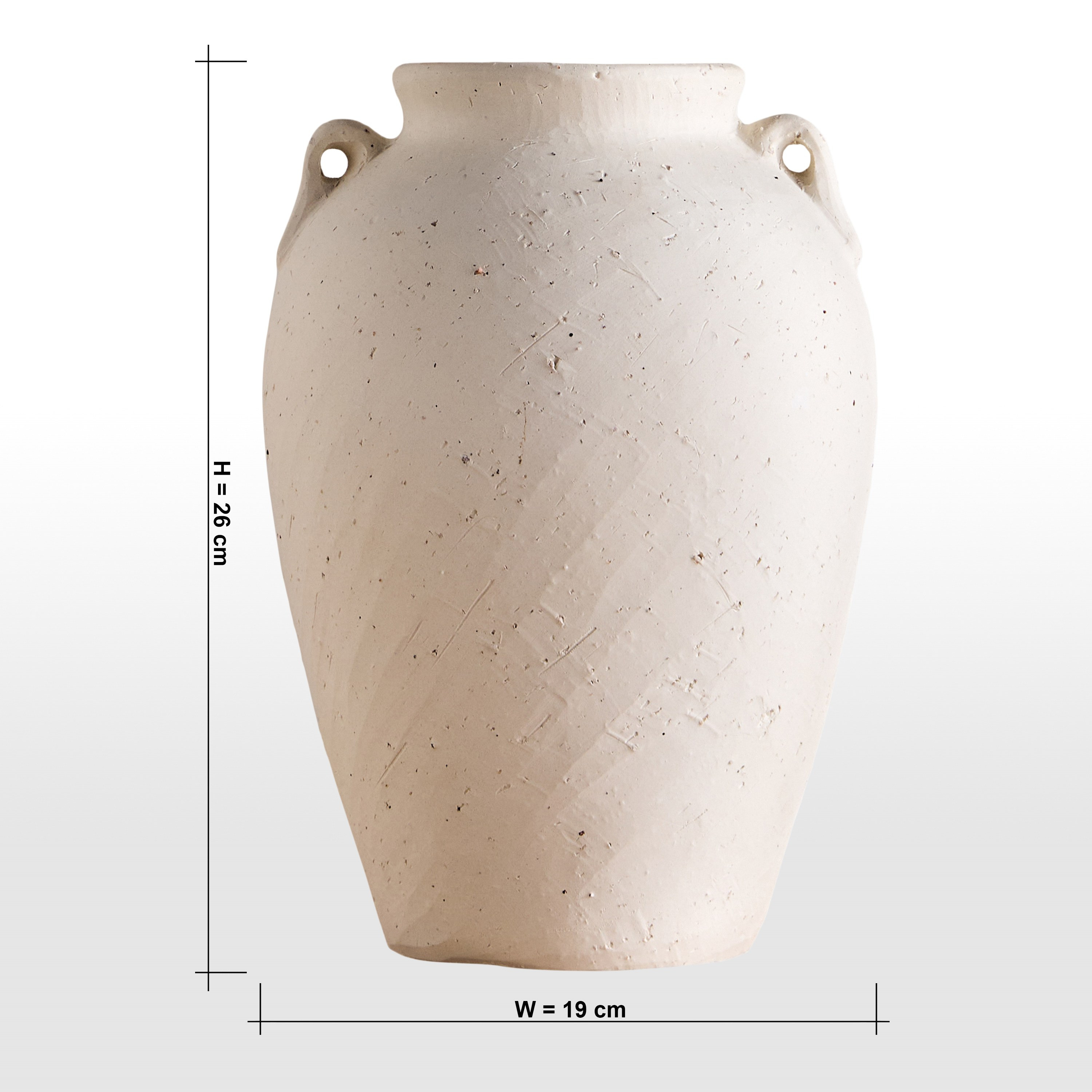 Qubba Ceramic Vase - 26 cm-household-decor-vasesandbowls-image-4