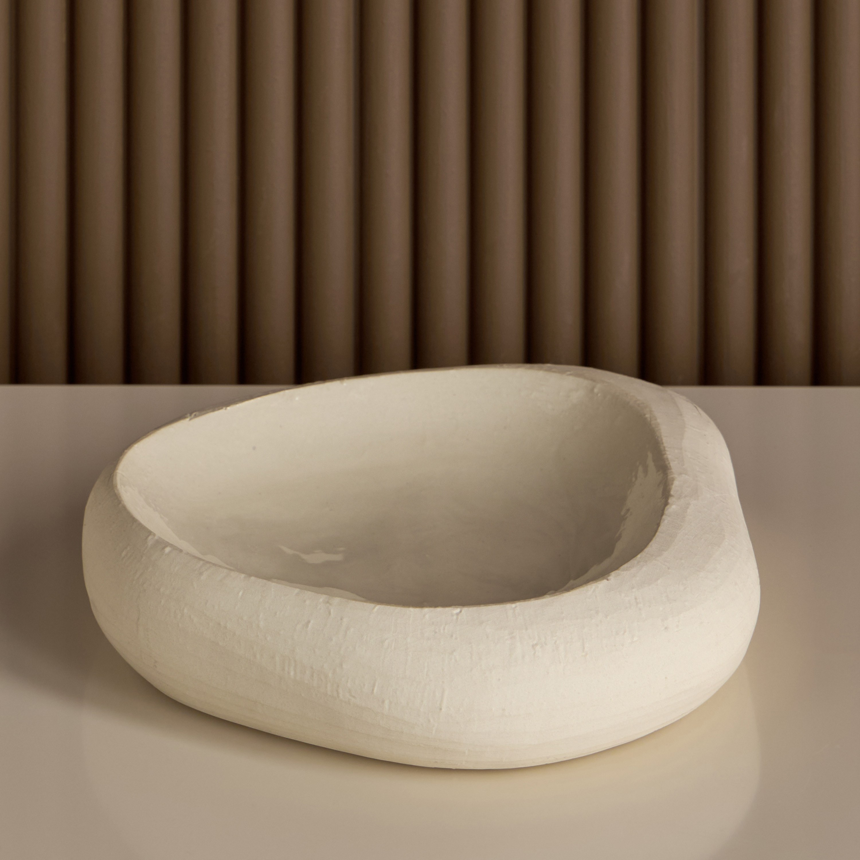 Qubba Ceramic Decorative Platter - 18x20 cm-household-decor-boxesandtrays-image-1