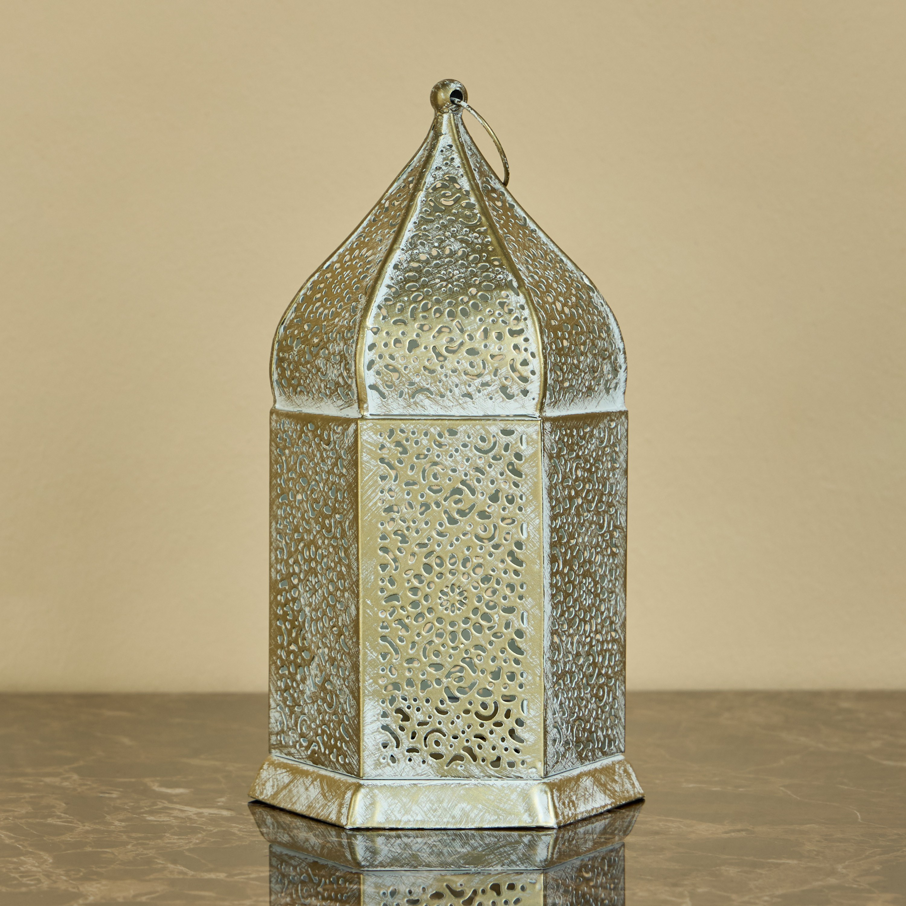 Funes Iron and Glass Lantern - 23 cm-household-decor-candleholdersandlanterns-image-1