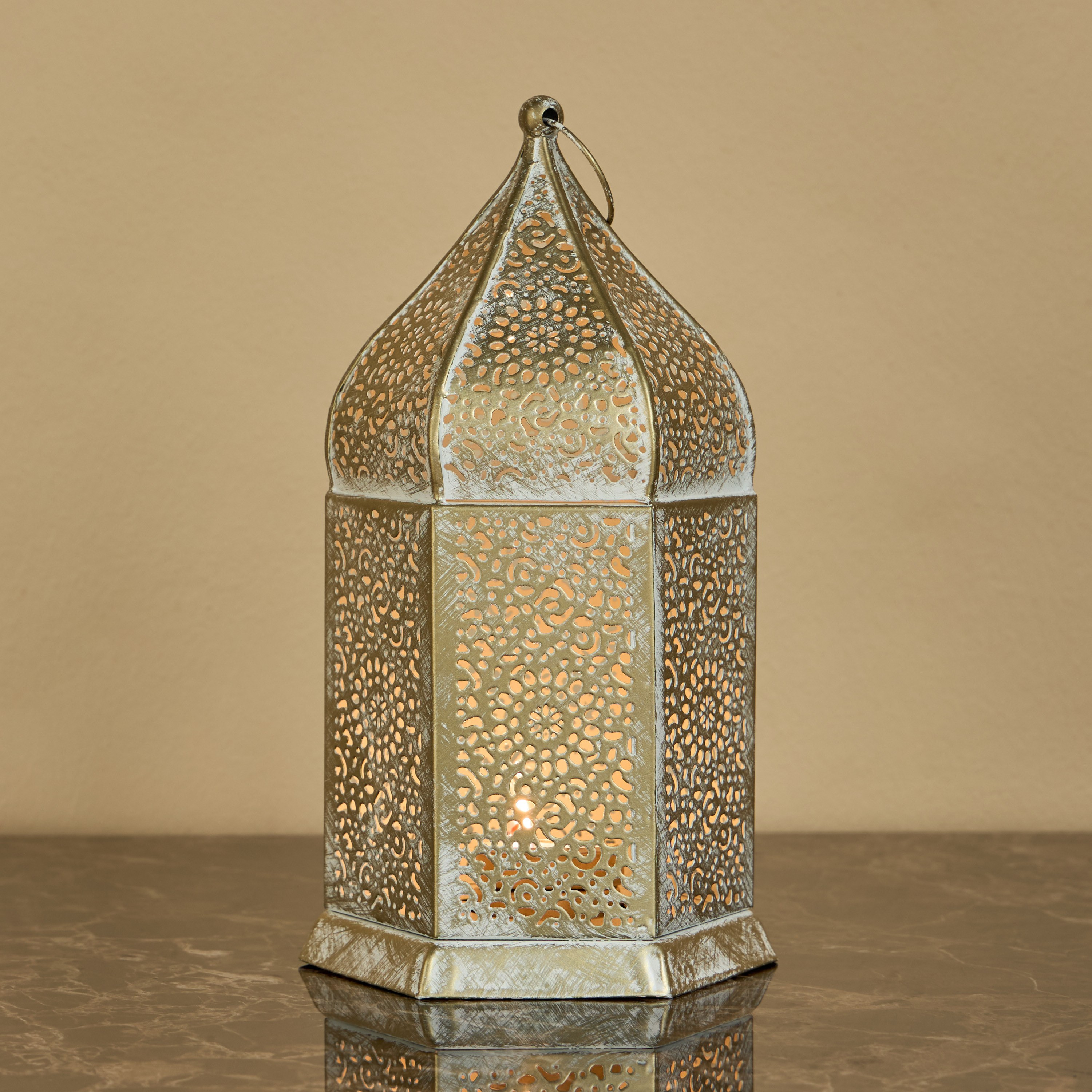 Funes Iron and Glass Lantern - 23 cm-household-decor-candleholdersandlanterns-image-2