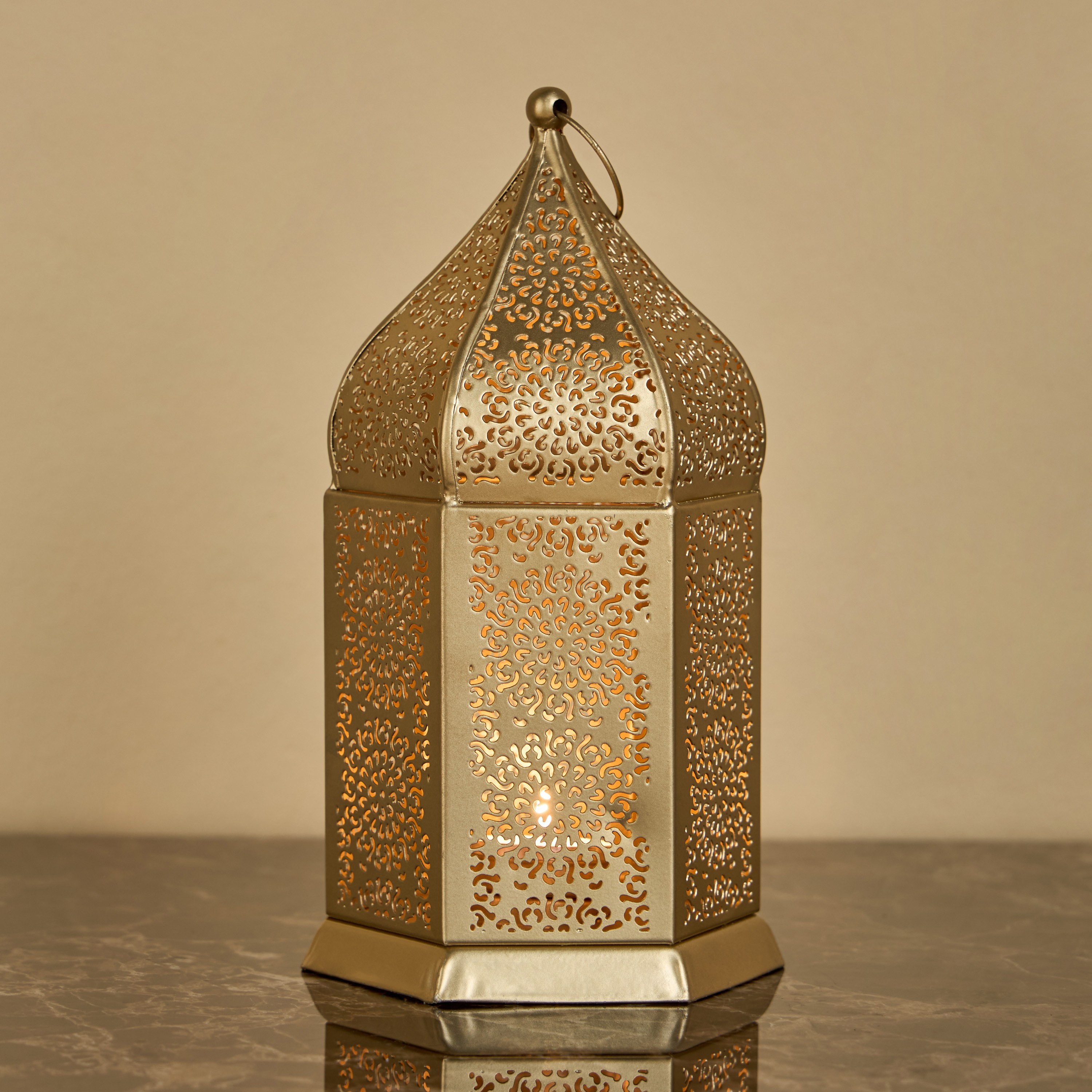 Vigo Iron and Glass Lantern - 23 cm-household-decor-candleholdersandlanterns-image-2