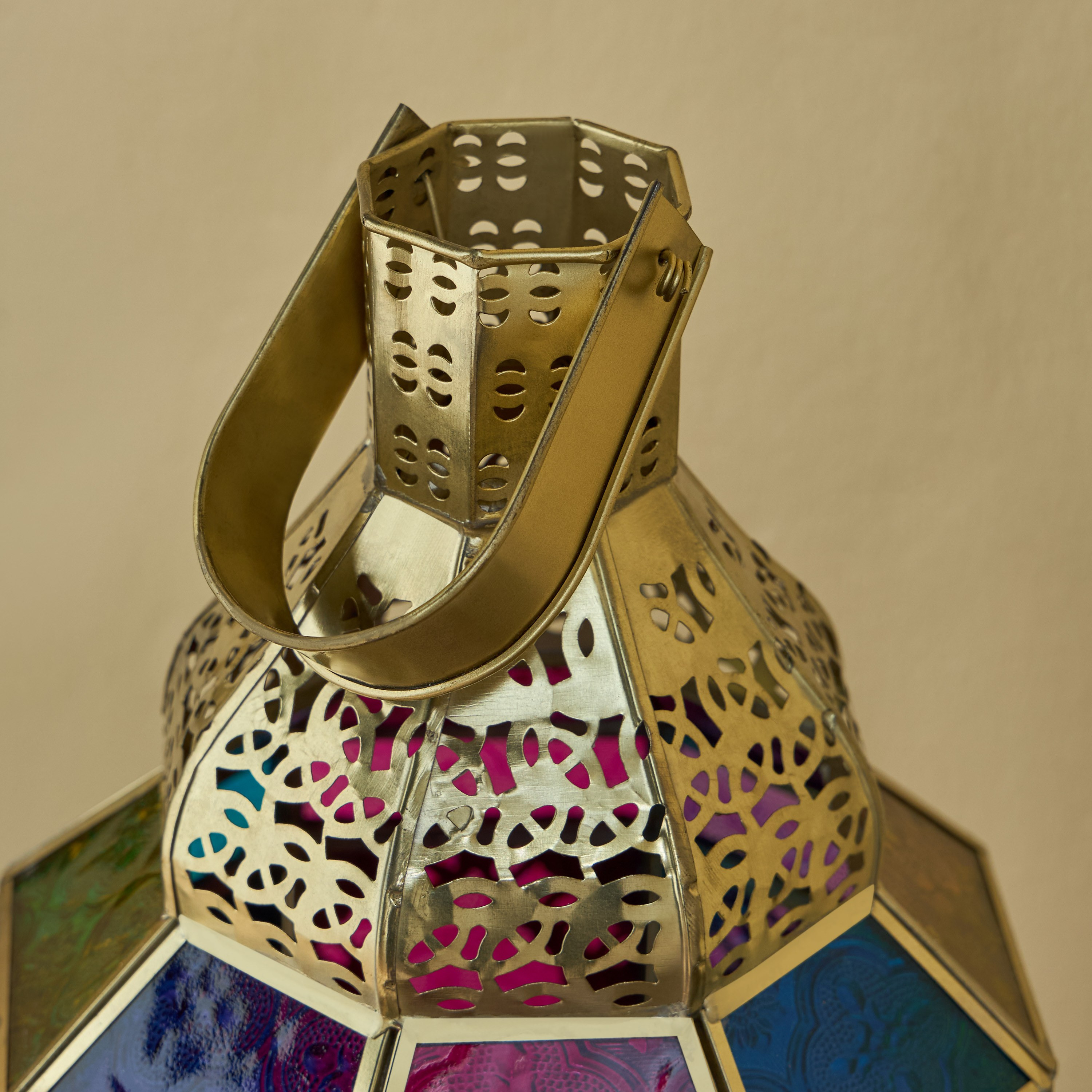 Palma Iron and Glass Lantern - 40 cm-household-decor-candleholdersandlanterns-image-4