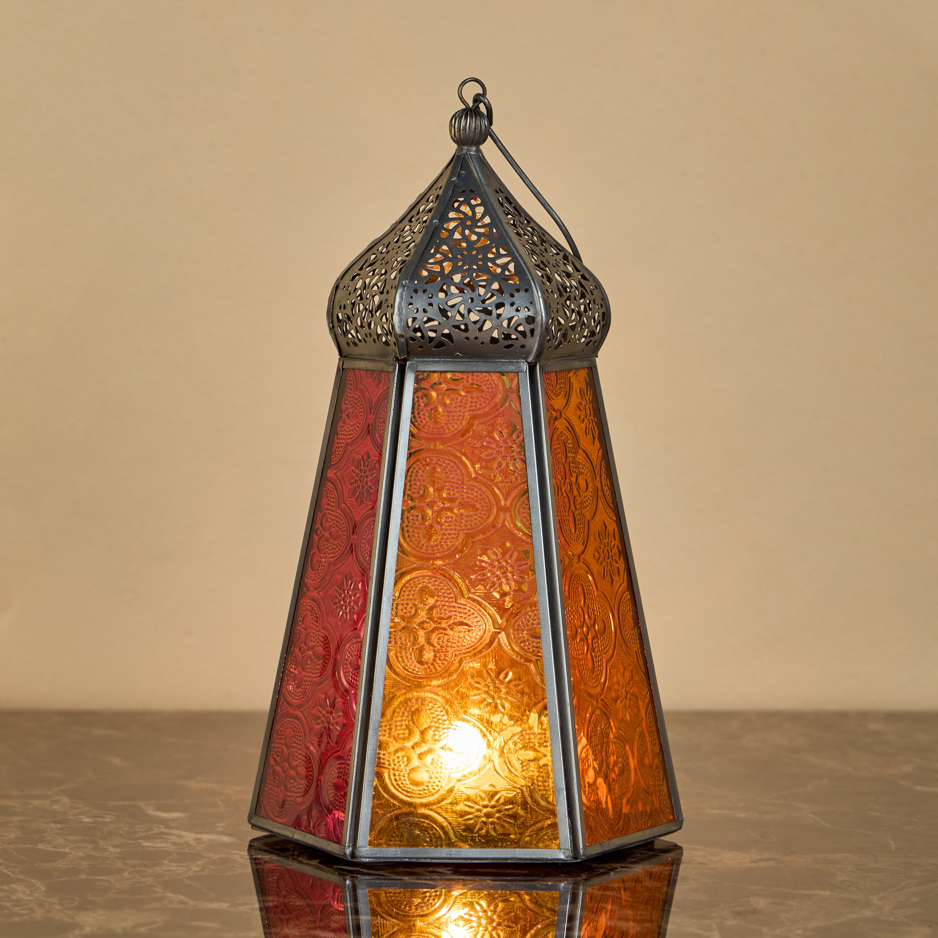 Arucas Glass Lantern - 22 cm-household-decor-candleholdersandlanterns-image-2
