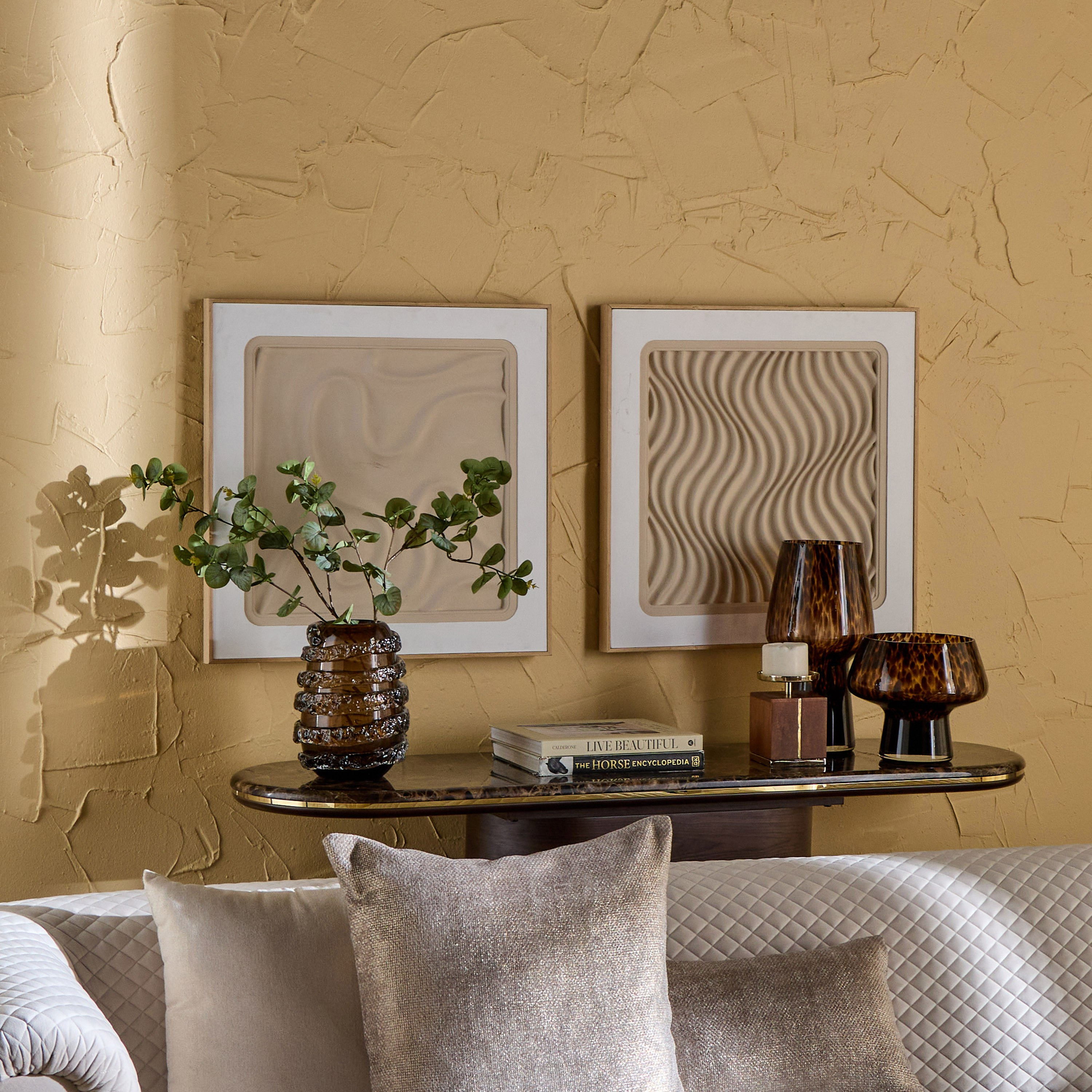 زينة حائط مؤطرة ثلاثية الأبعاد - يالين - 60x60 سم-household-walldecorandmirrors-wallart-image-3