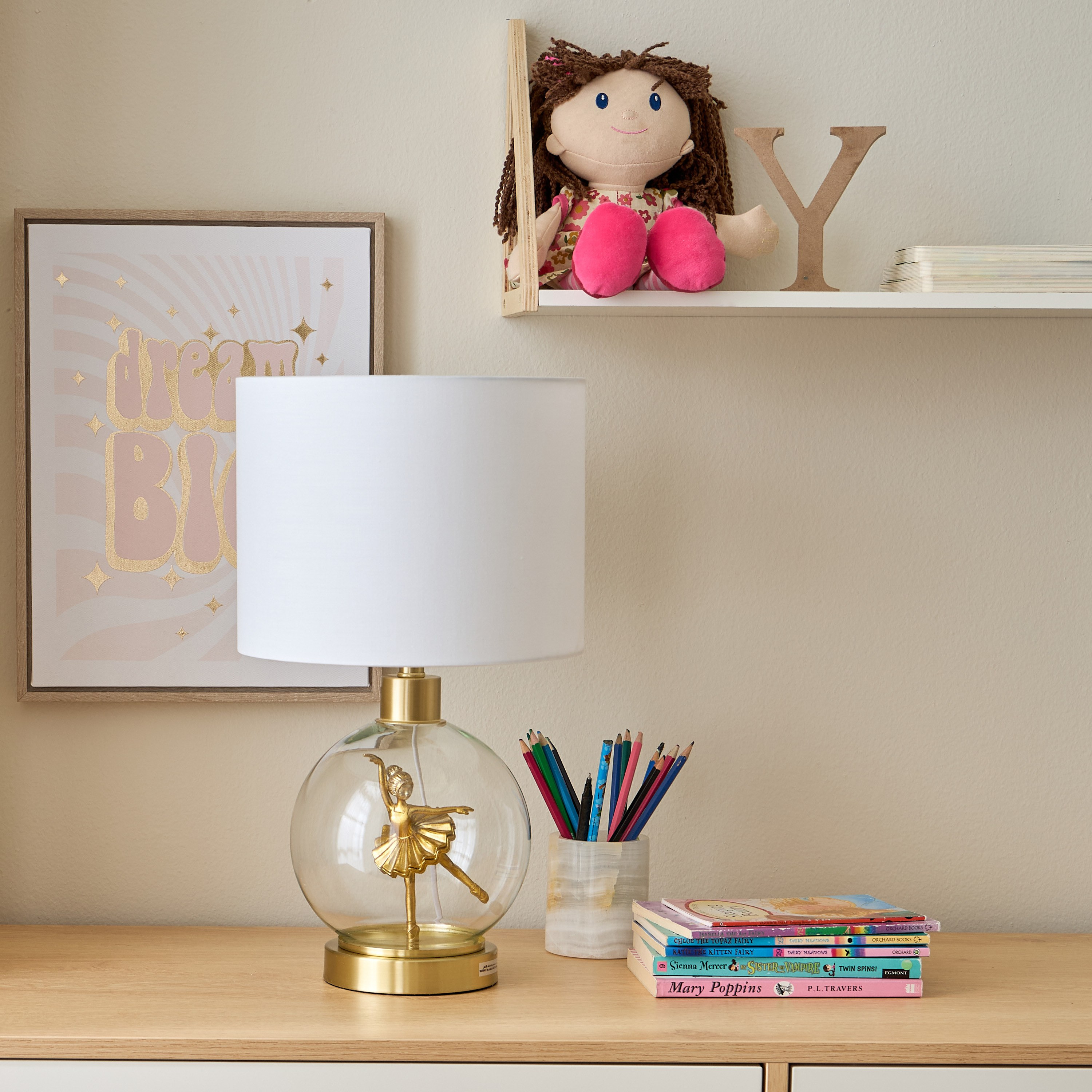 مصباح طاولة معدني بتصميم باليرينا - فراني - 46 سم-babyandkids-decorandlighting-lighting-tablelamps-image-5