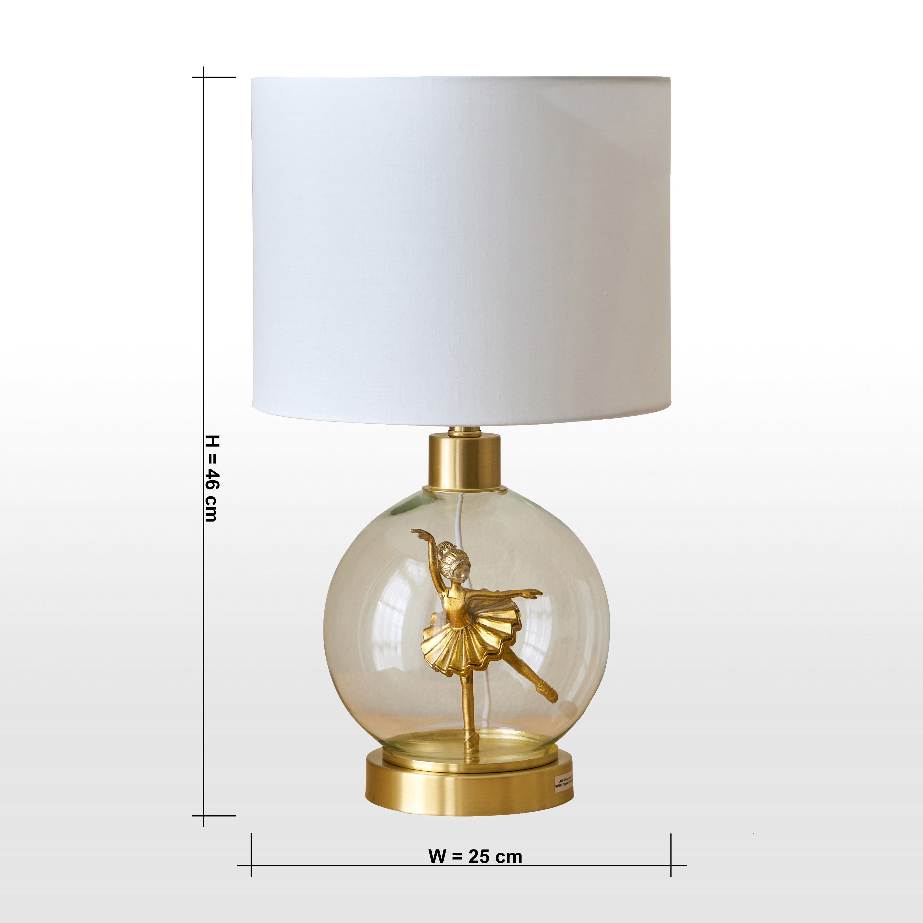 مصباح طاولة معدني بتصميم باليرينا - فراني - 46 سم-babyandkids-decorandlighting-lighting-tablelamps-image-6