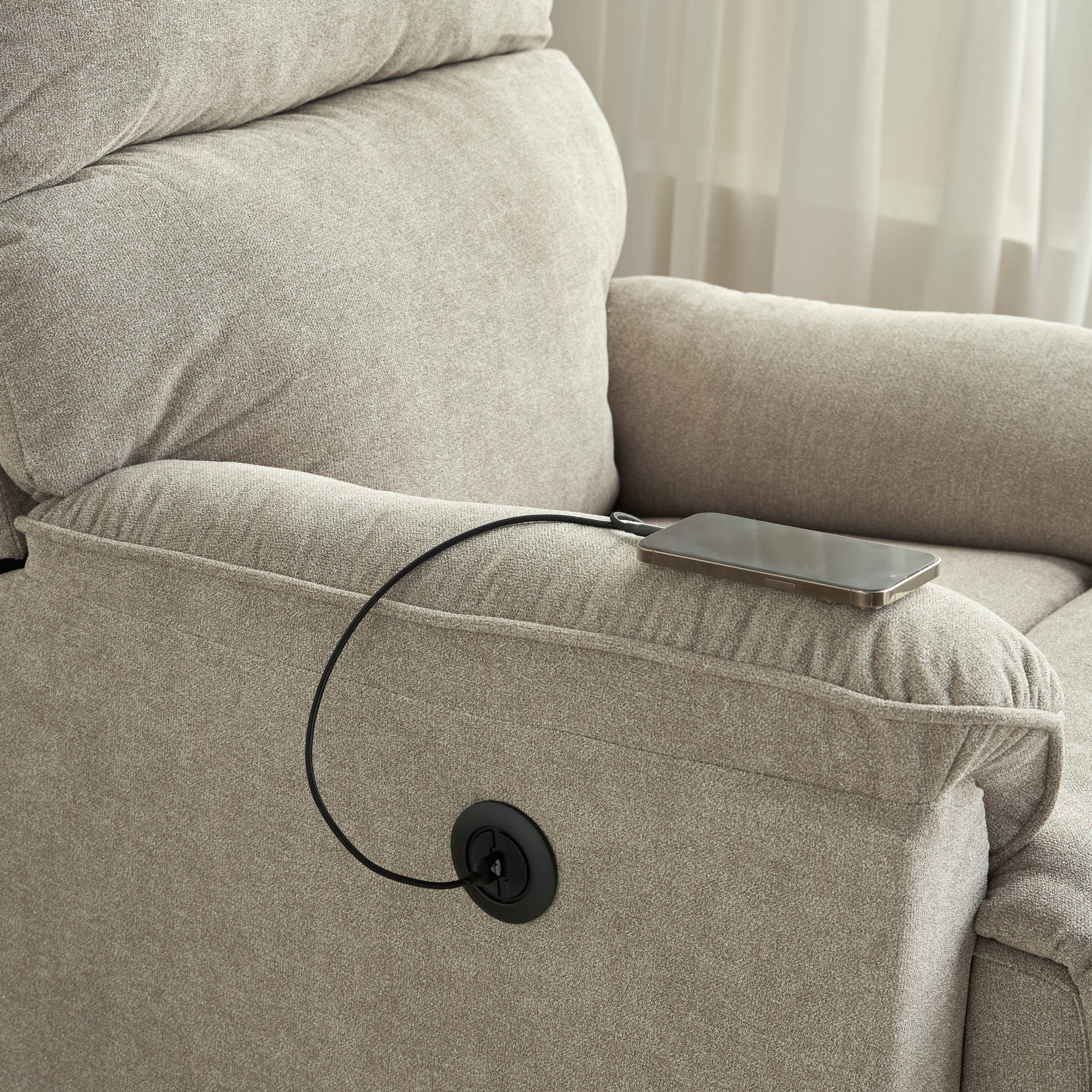 كرسي استرخاء كهربائي قماش - آرون-furniture-sofaandseating-recliners-image-9