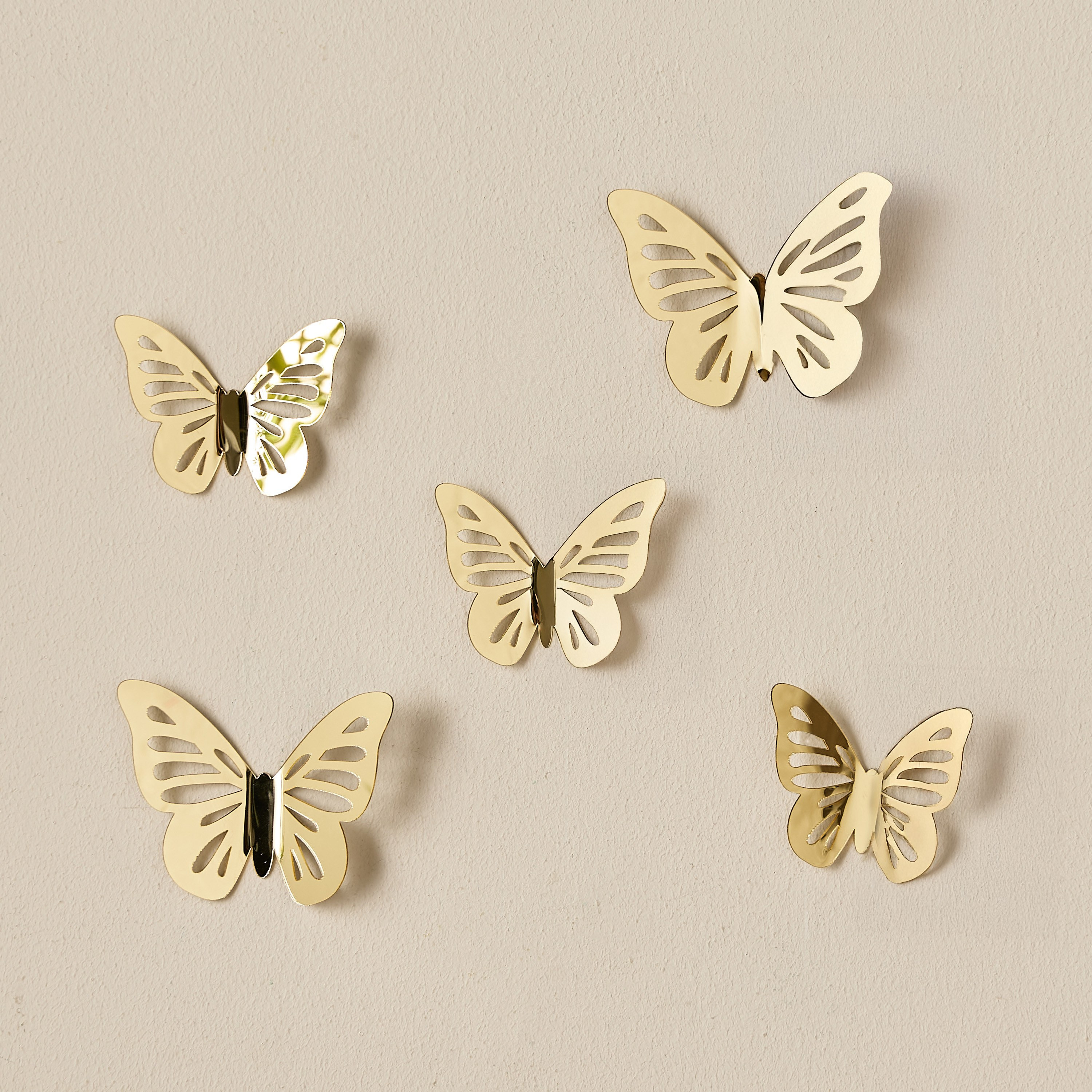 طقم ملصقات حائط 5 قطع بتصميم فراشة ثلاثي الأبعاد-babyandkids-decorandlighting-decor-wallart-image-1